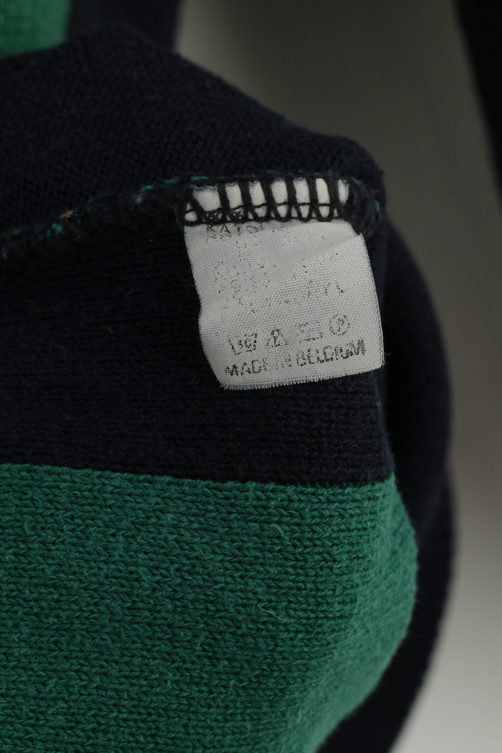 Glen Gannet Men M Jumper Navy Cotton Geometric Crew Neck Vintage Sweater