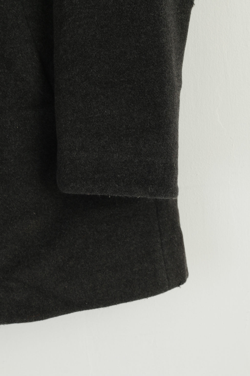 Paul Smith Men M Coat Charcoal Wool Cashmere Blend Vintage Double Breasted Top