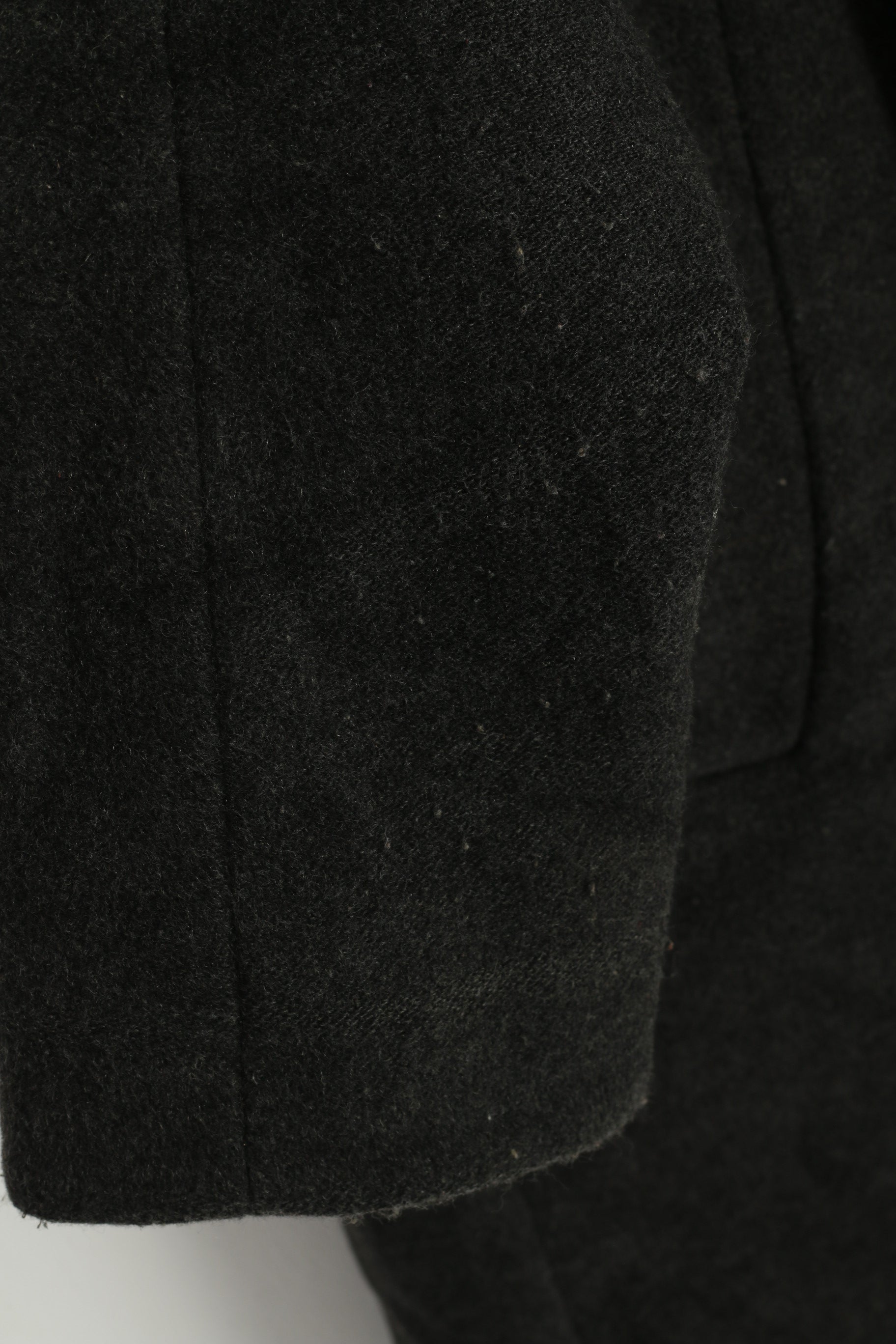 Paul Smith Men M Coat Charcoal Wool Cashmere Blend Vintage Double Breasted Top