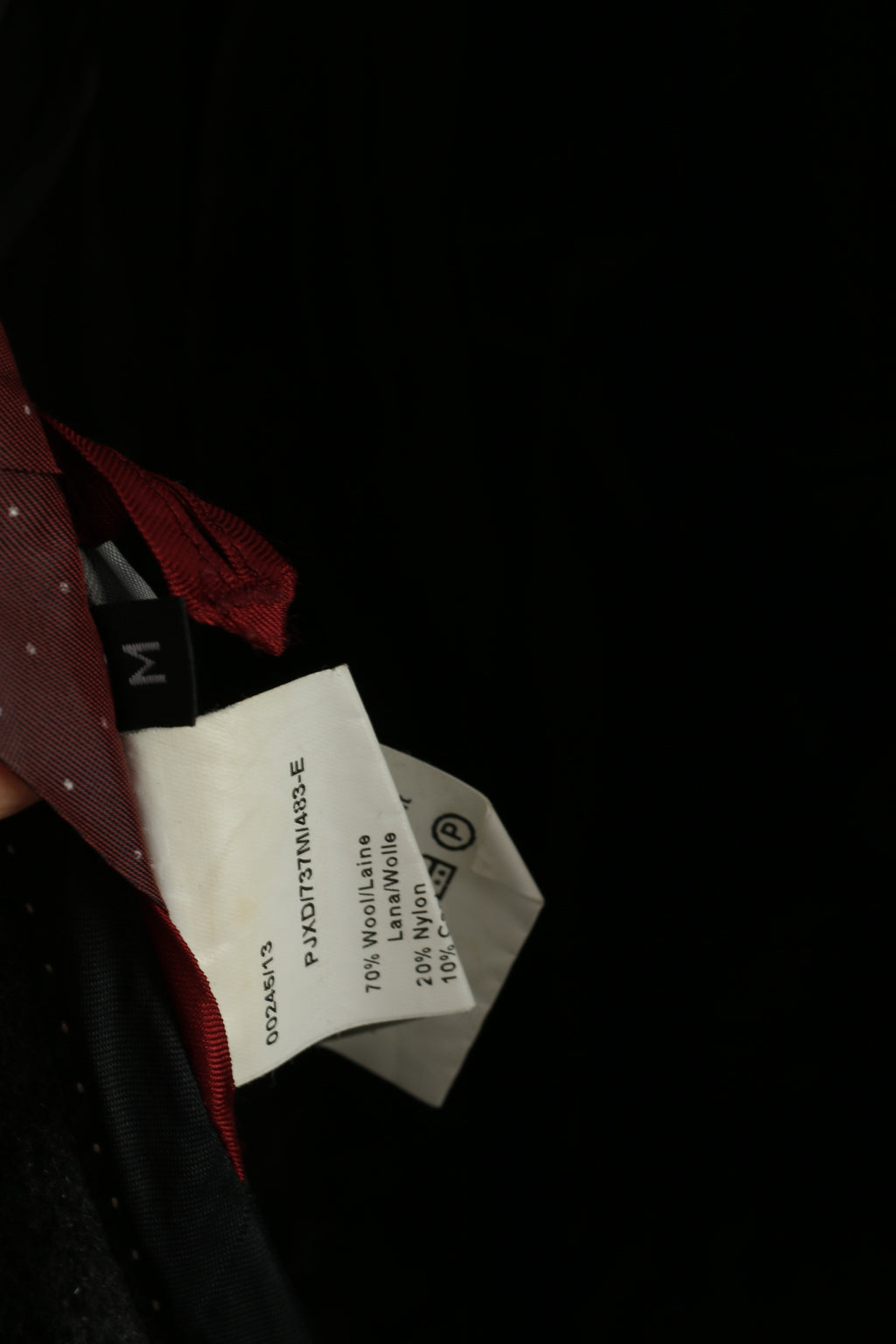 Paul Smith Men M Coat Charcoal Wool Cashmere Blend Vintage Double Breasted Top