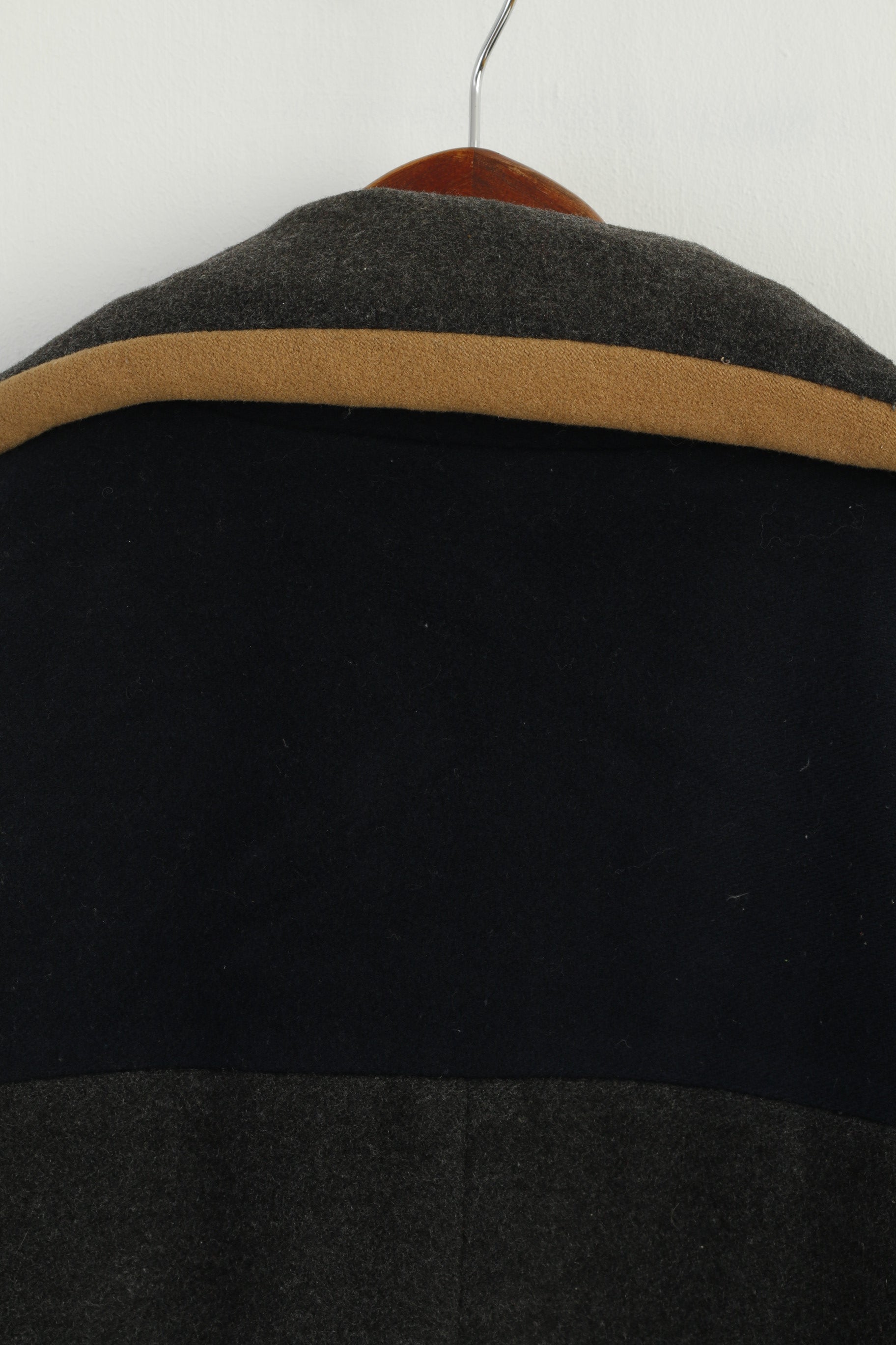 Paul Smith Men M Coat Charcoal Wool Cashmere Blend Vintage Double Breasted Top