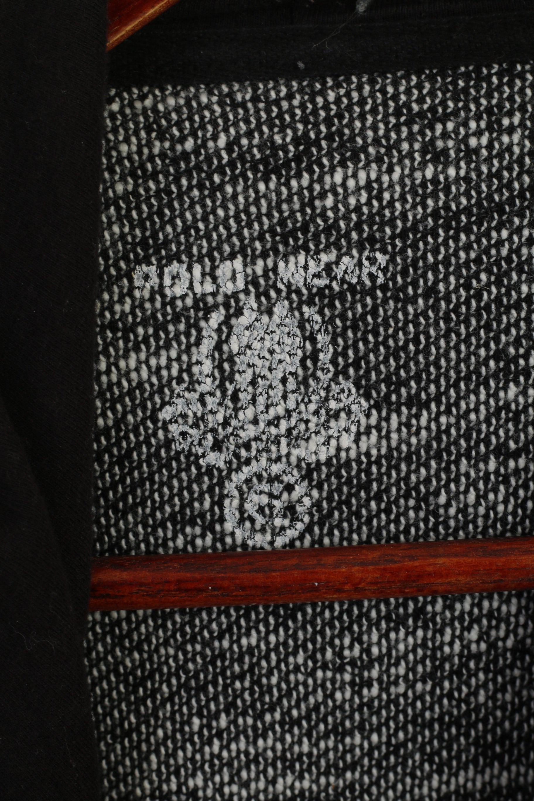 Polo Wear Men M Sweatshirt Gray Cotton Hooded Stretch Kangaroo Pocket Top