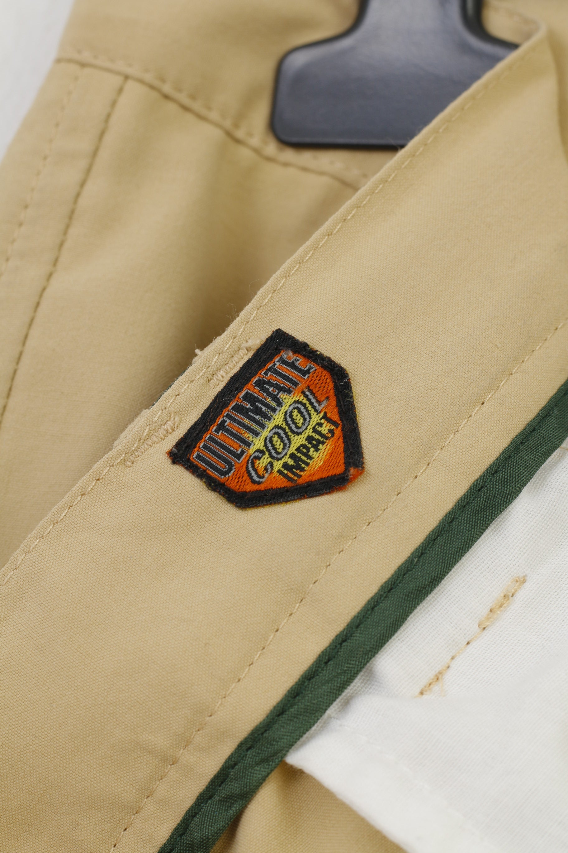 Chervo Hommes 50 44 Pantalon Beige Poches Élégantes Jambes Larges Passants De Ceinture Ultimate Cool Impact Top