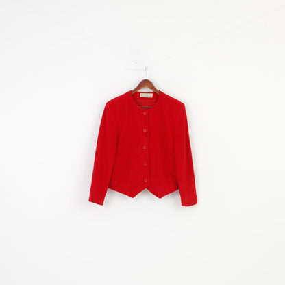 Hourihan Woman 12 L Jacket By Jimmy Hourihan of Dublin  Red Bottoms Shoulder Pads Wool Top