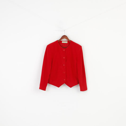 Hourihan Woman 12 L Jacket By Jimmy Hourihan of Dublin  Red Bottoms Shoulder Pads Wool Top