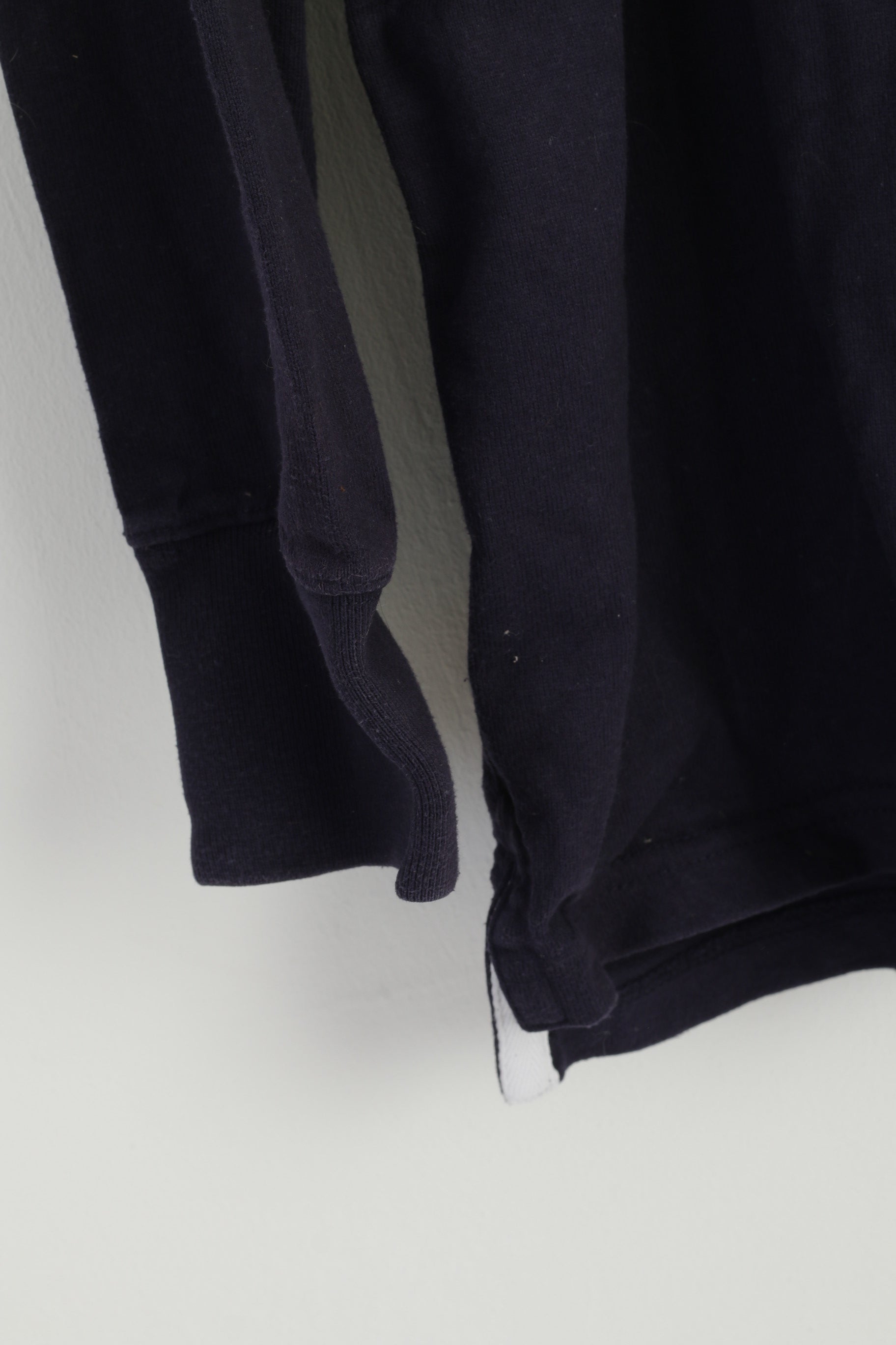 Raging Bull Men XL Polo Shirt Navy Cotton Long Sleeve Number 3 RFC Sport Top