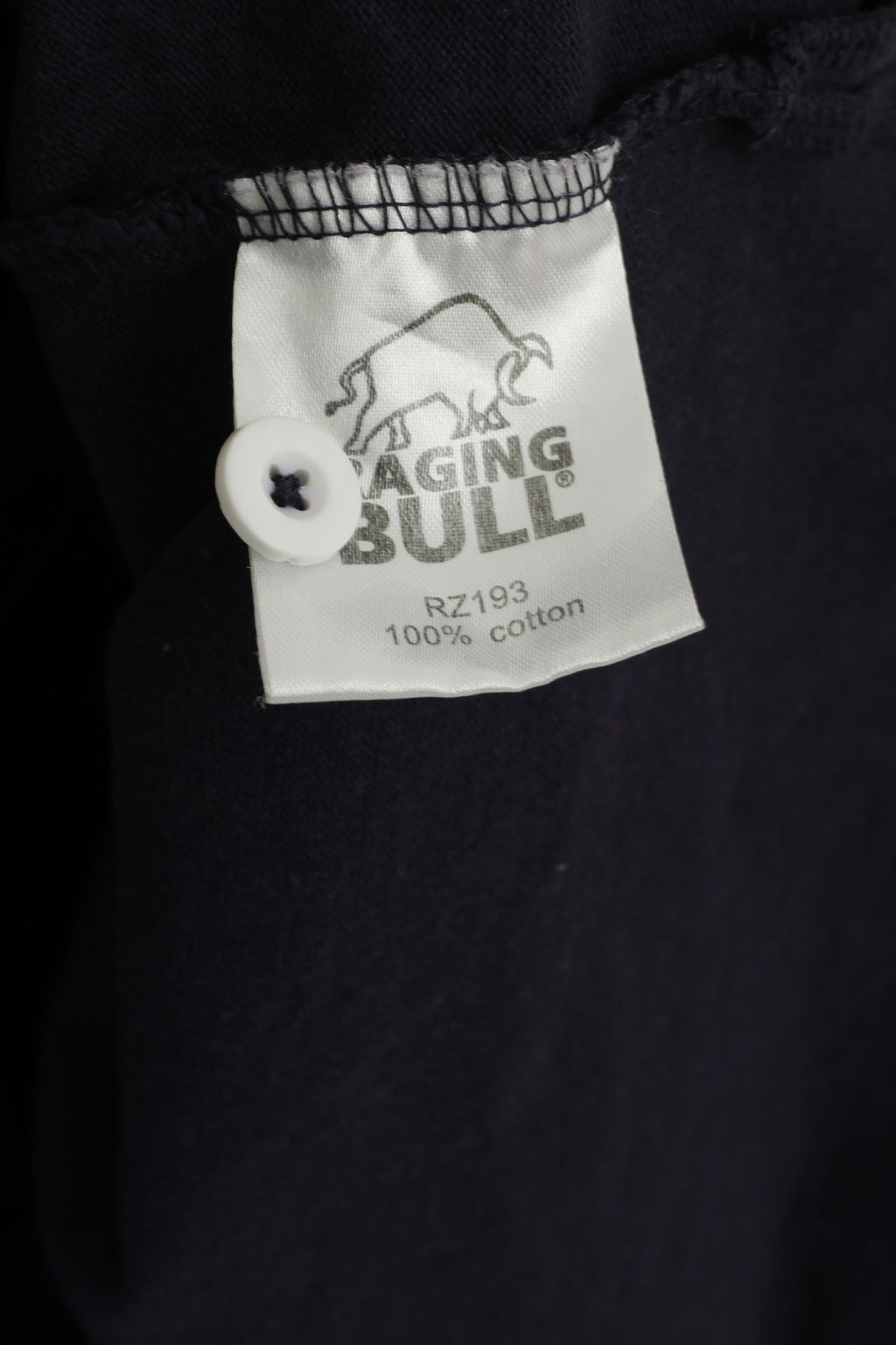 Raging Bull Men XL Polo Shirt Navy Cotton Long Sleeve Number 3 RFC Sport Top