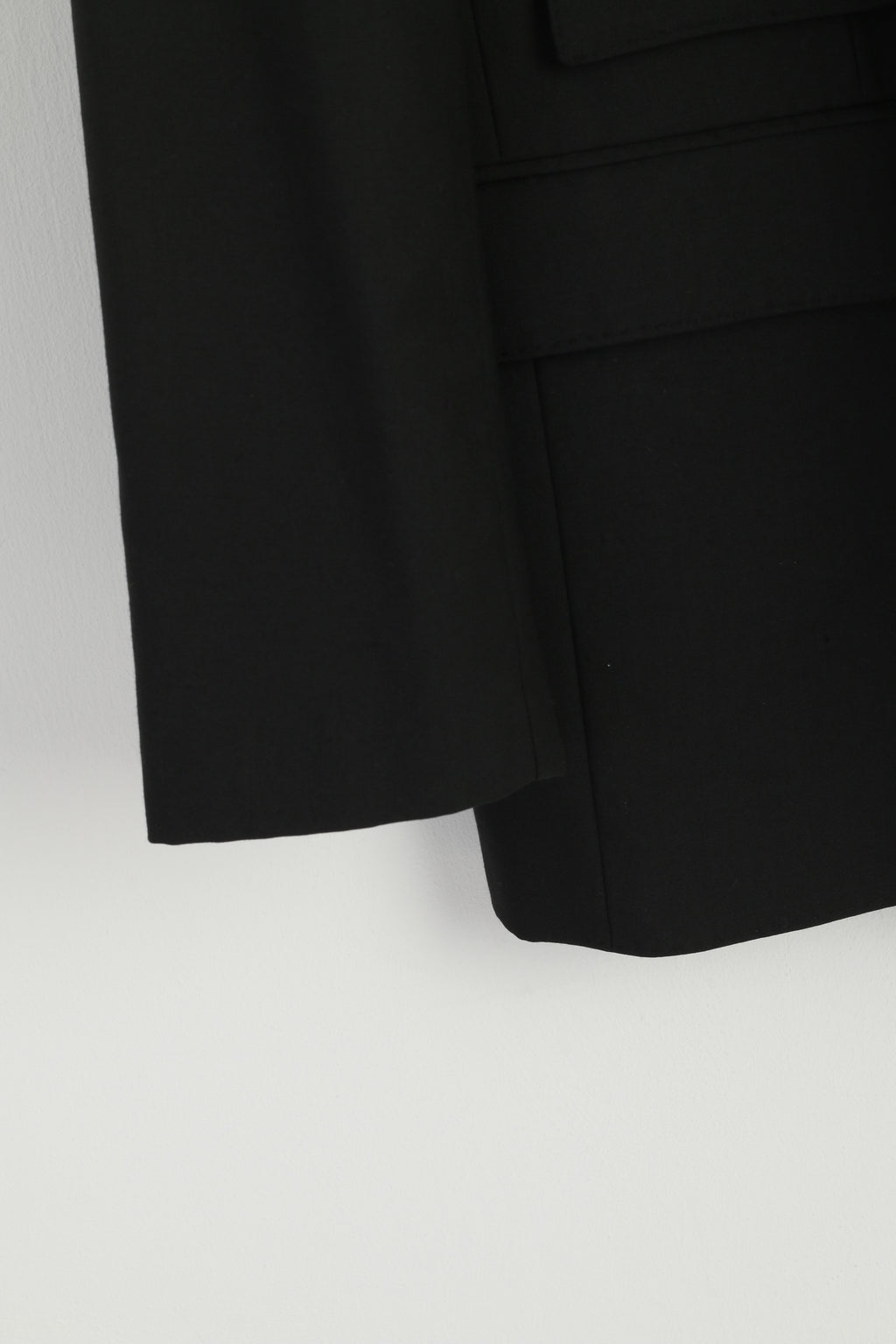 Katharine Hamnett Men 42 Blazer Black Wool Single Breasted Vintage Jacket