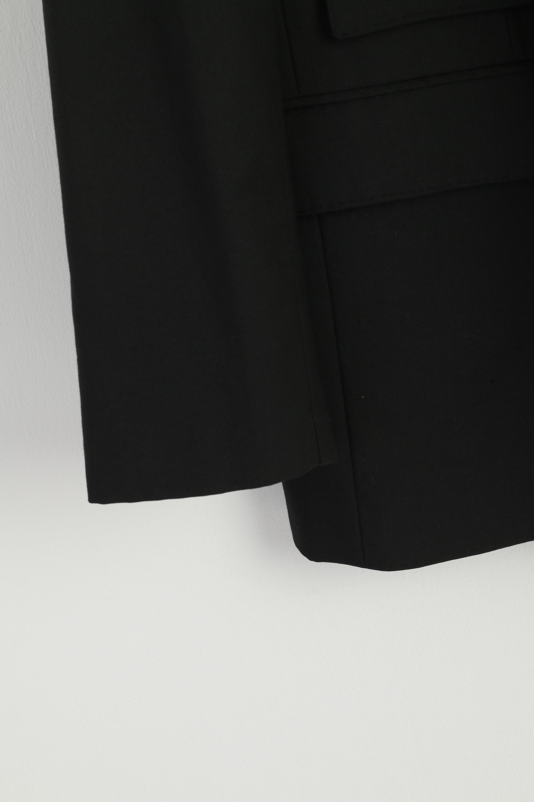 Katharine Hamnett Men 42 Blazer Black Wool Single Breasted Vintage Jacket