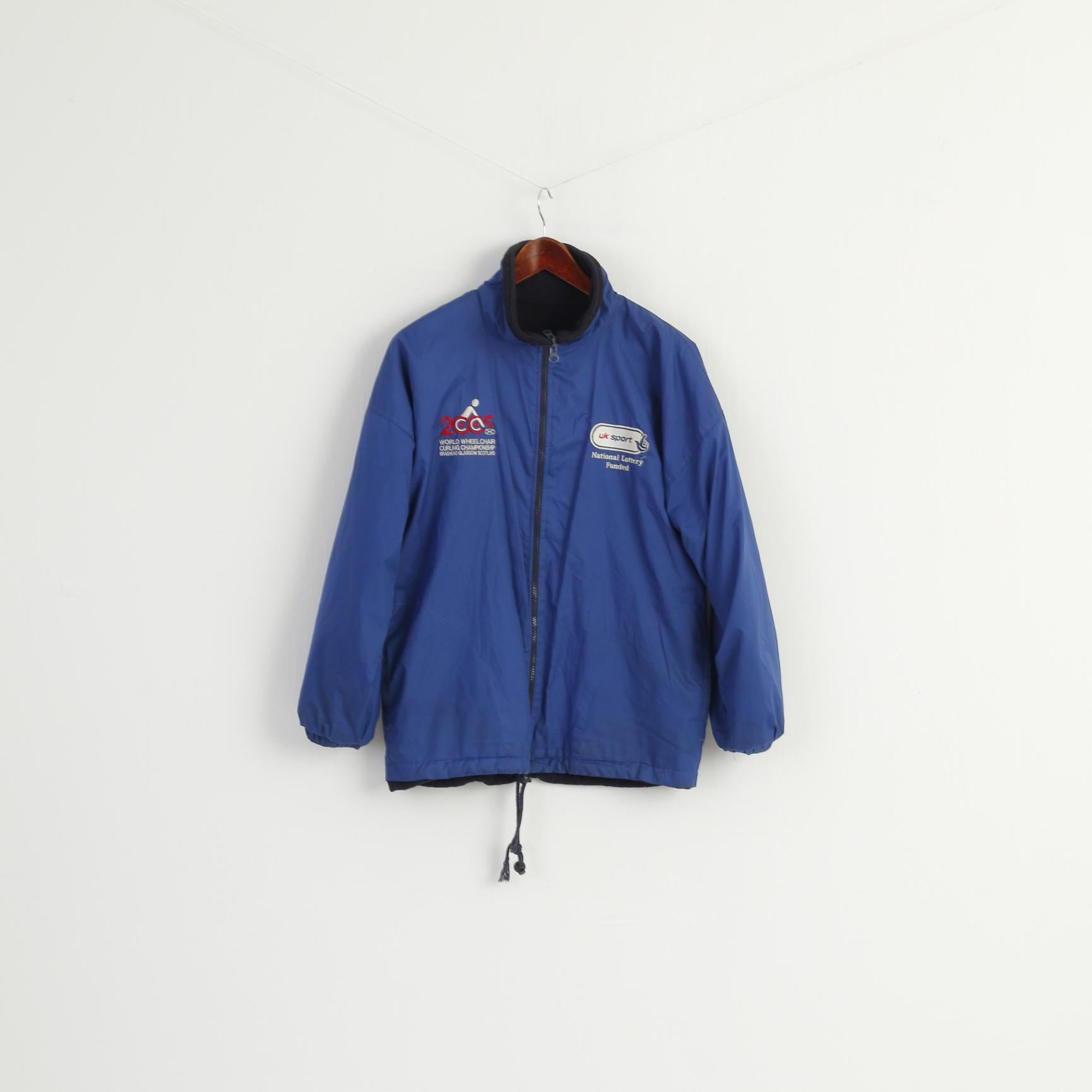 Active Fleece by Resust Men S Jacket Navy Windproof 2005 Wheel Chair Double Sided Top