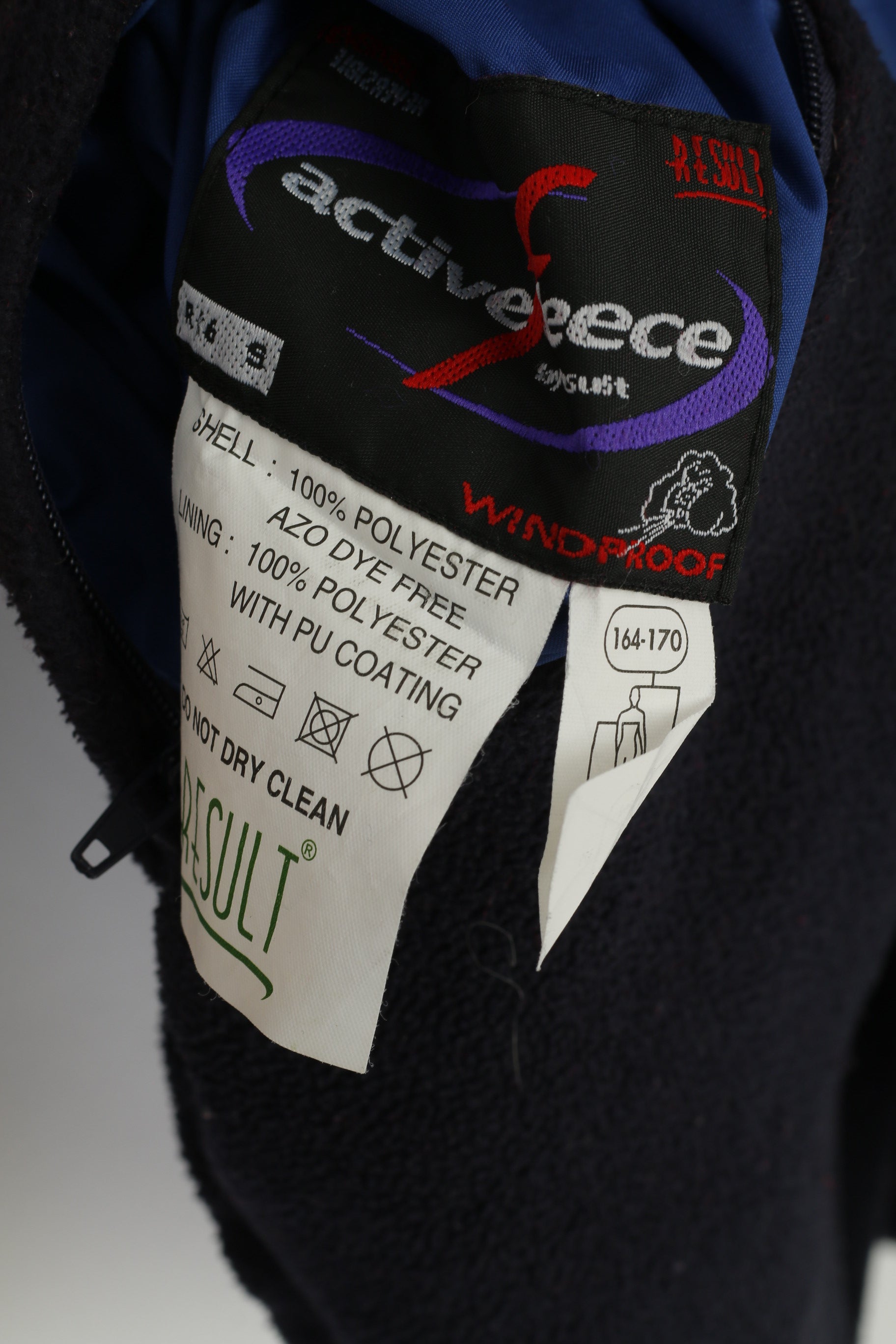 Active Fleece by Resust Men S Jacket Navy Windproof 2005 Wheel Chair Double Sided Top