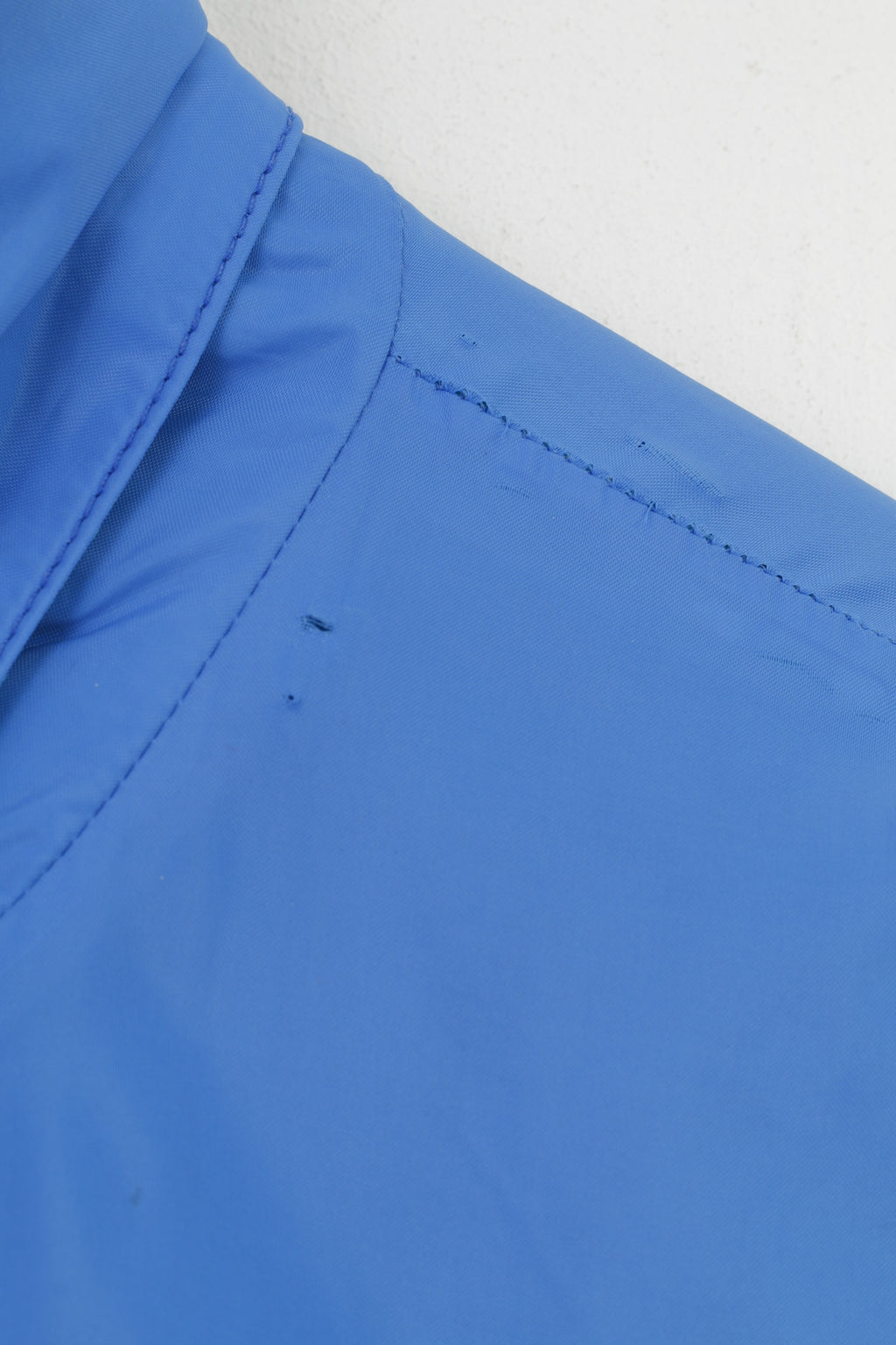 Aqua Guard Hommes 56-58 XL Veste Bleu Waterptoof Vintage Capuche Rétractable Pleine Double Fermeture Éclair Vêtements D'extérieur Haut
