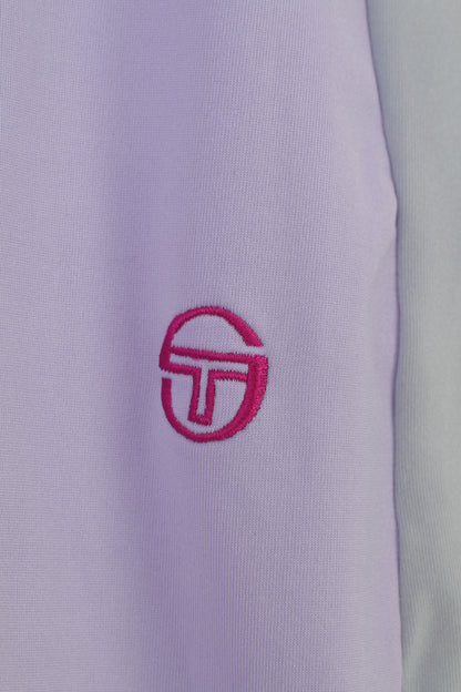 Sergio Tacchini femme S Polo col violet manches courtes vêtements de Sport Sport haut de gymnastique