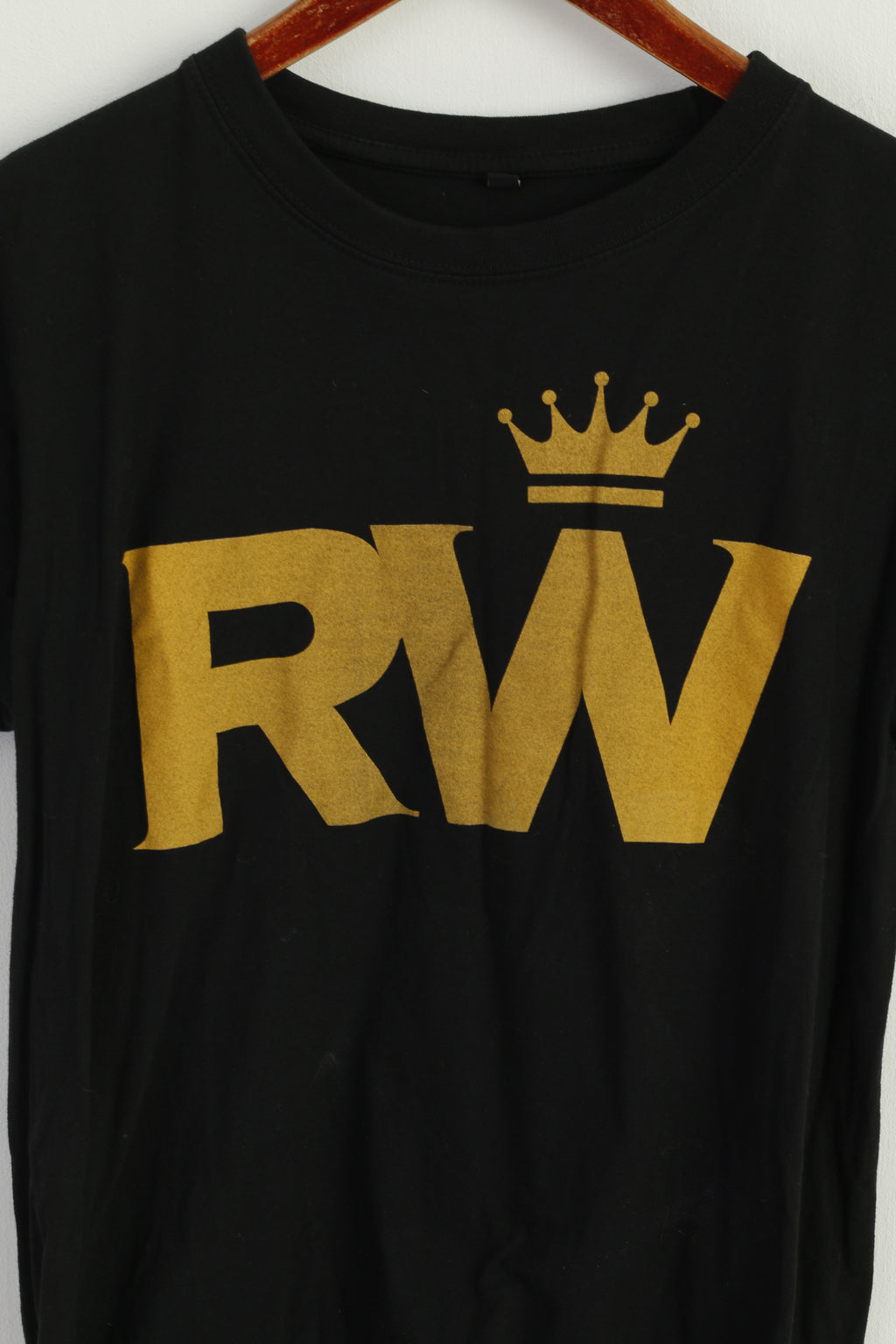 Vintage Women M Shirt Black Cotton Robbie Williams 2013 Tour Crew Neck Top