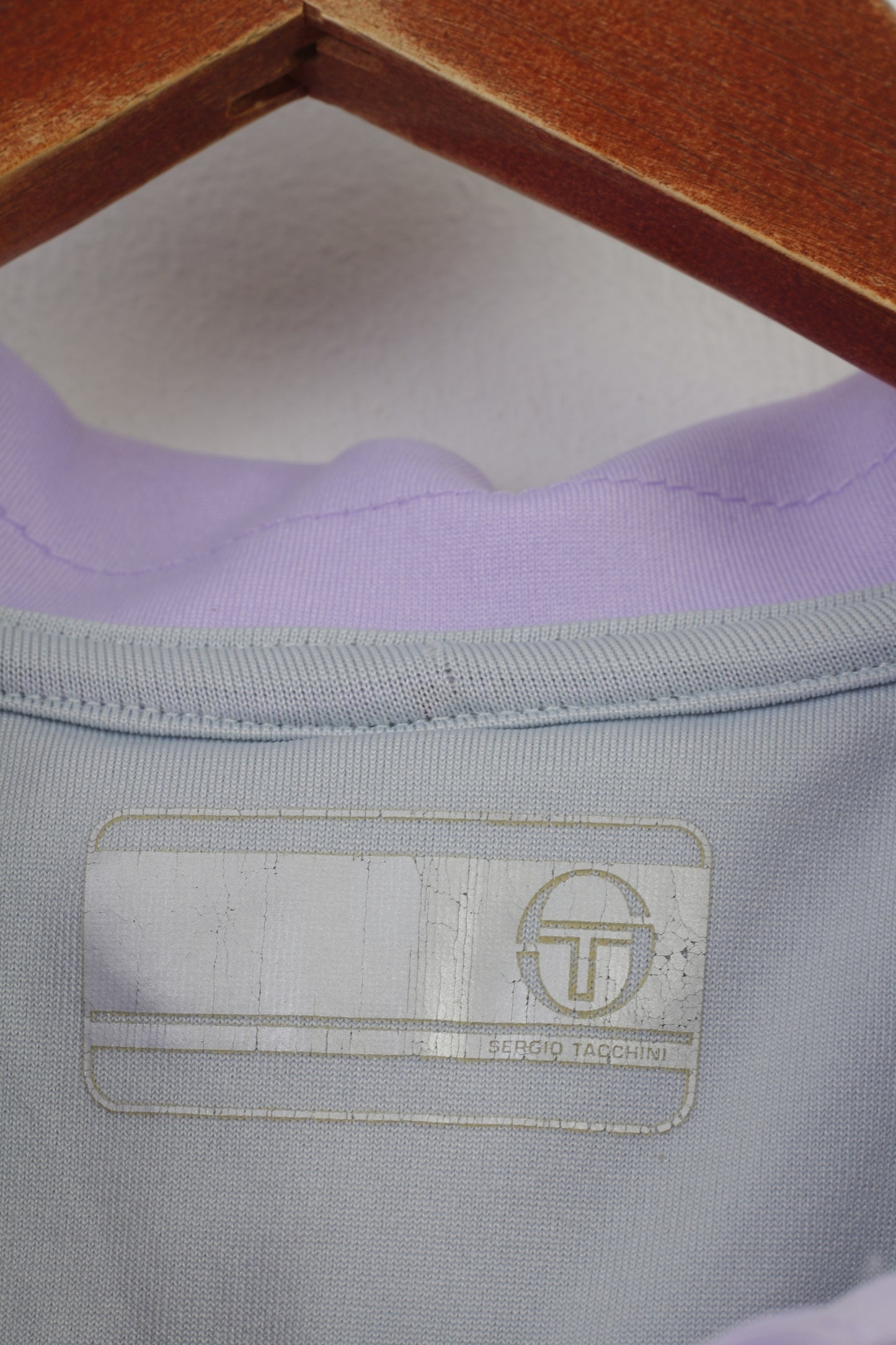 Sergio Tacchini femme S Polo col violet manches courtes vêtements de Sport Sport haut de gymnastique