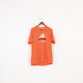 Adidas Men XL T-Shirt Coral Sport Running Short Sleeve Gym Top