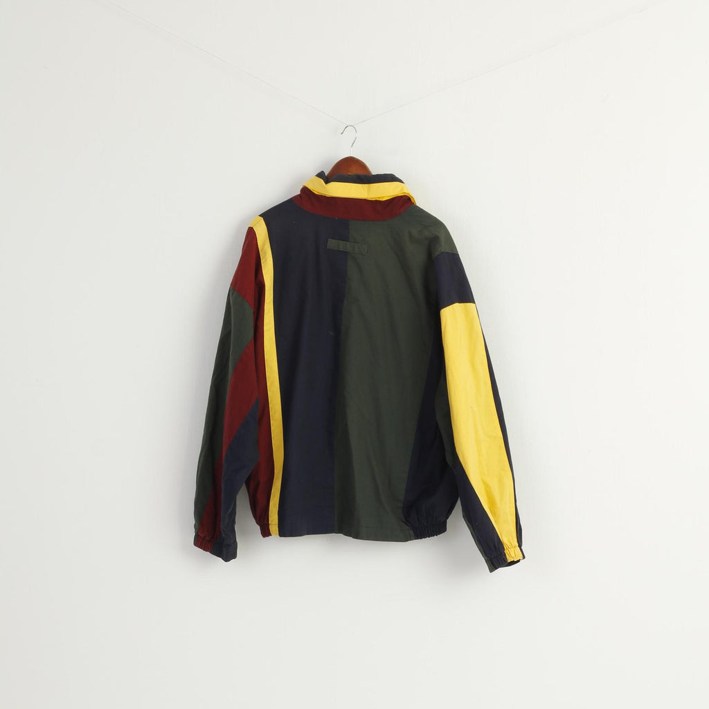 Stratojac Men XL Jacket Vintage 90s Navy Bomber Full Zipper Classic Retro Top