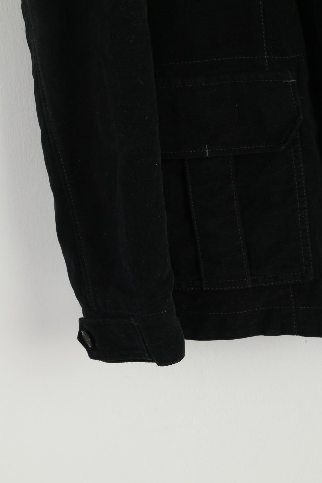 Westbury C&amp;A Giacca lunga da uomo S 38 Sympatex con cerniera intera color kaki vintage imbottito