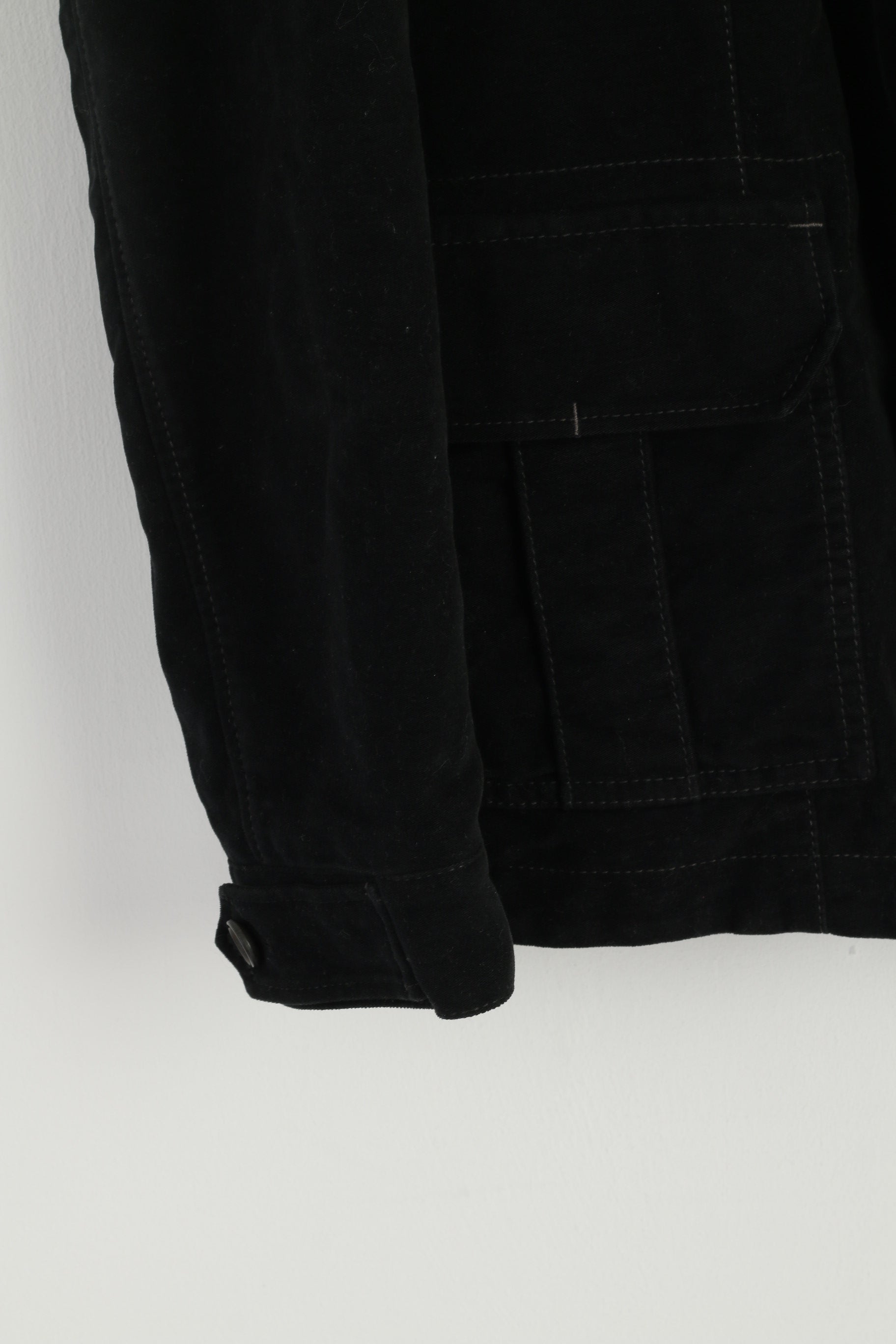 Hugo Boss Men 50 40 Blazer Black Cotton Sport Pockets Single Breasted Jacket