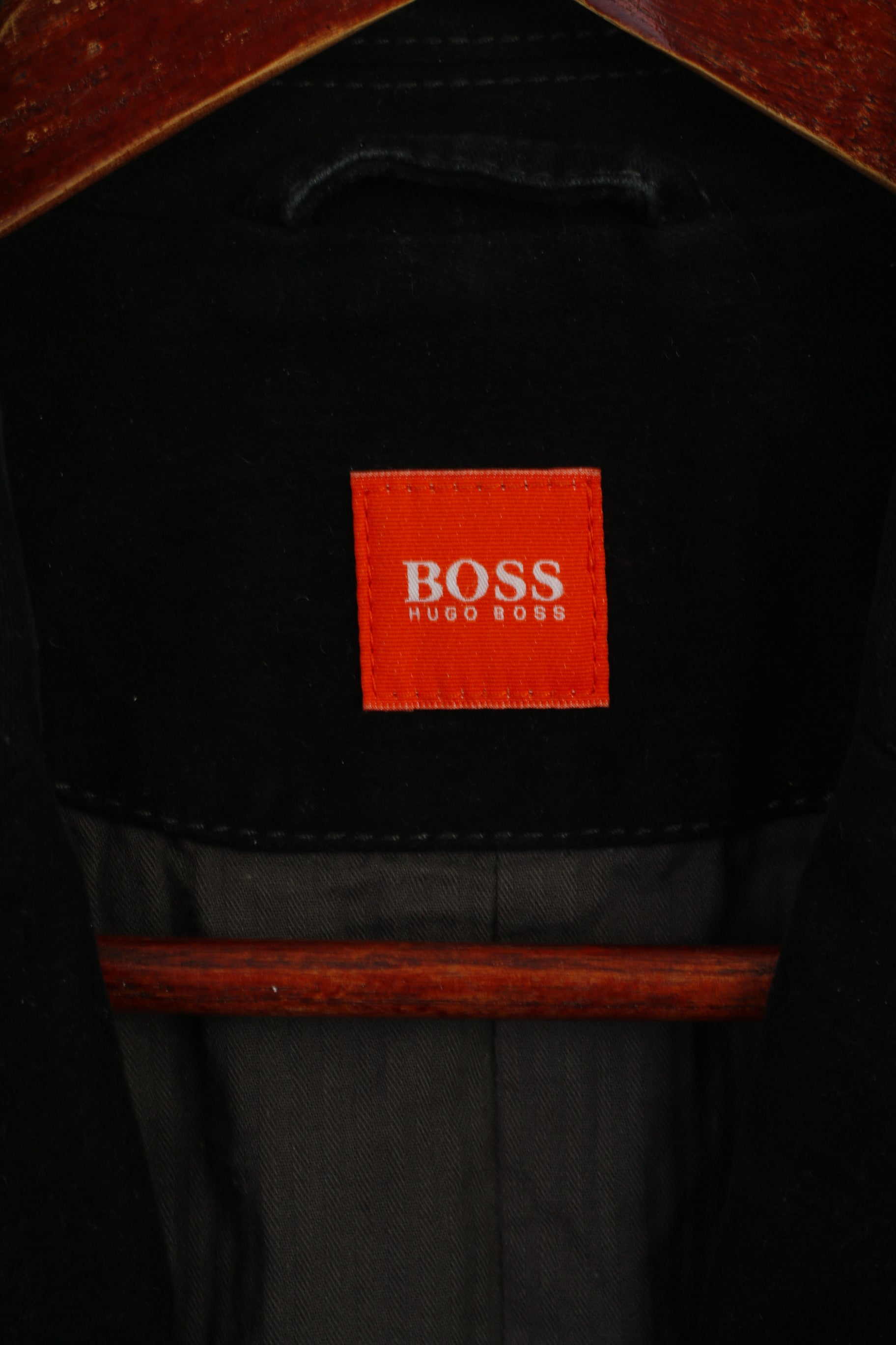 Hugo Boss Men 50 40 Blazer Black Cotton Sport Pockets Single Breasted Jacket