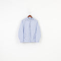 Ines De La Fressange Woman L Jacket Blue Cotton Full Zipper Paris Long Sleeve Detachable Hood Sport Outwear Top