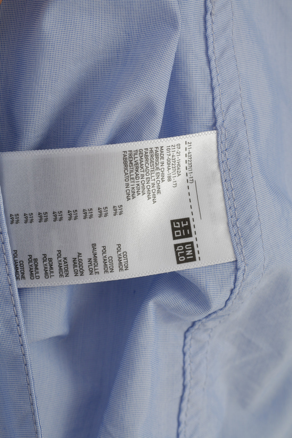 Ines De La Fressange Woman L Jacket Blue Cotton Full Zipper Paris Long Sleeve Detachable Hood Sport Outwear Top