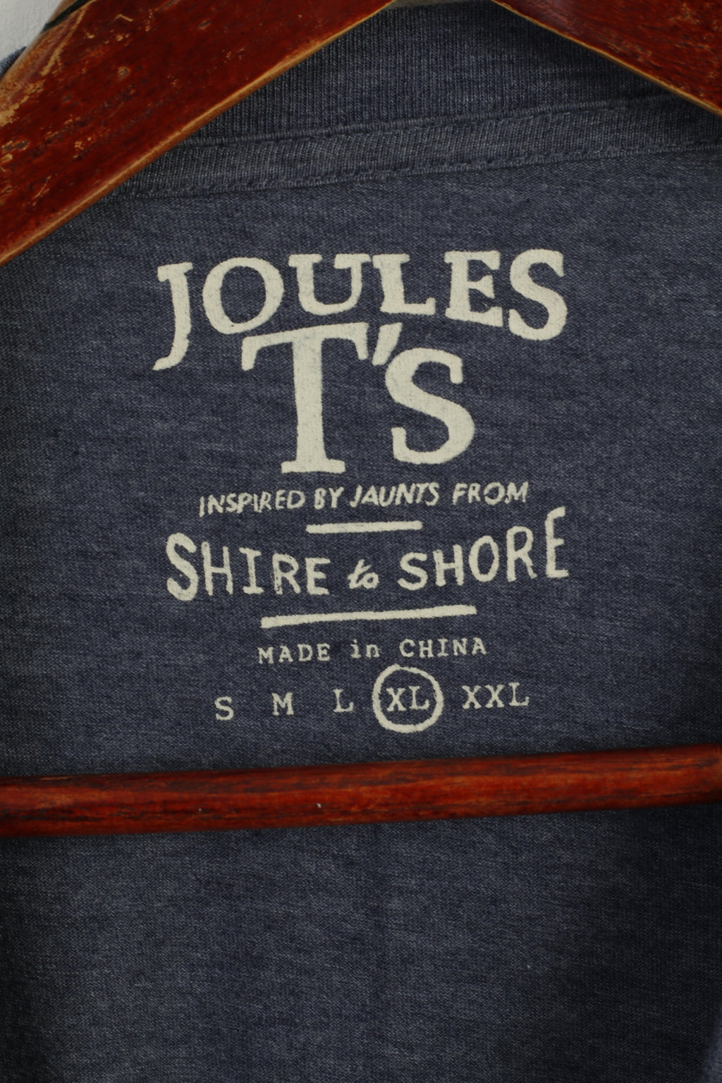 Joules Men XL Shirt Blue Cotton Inspired By Jaunts Long Sleeve Stretch Top