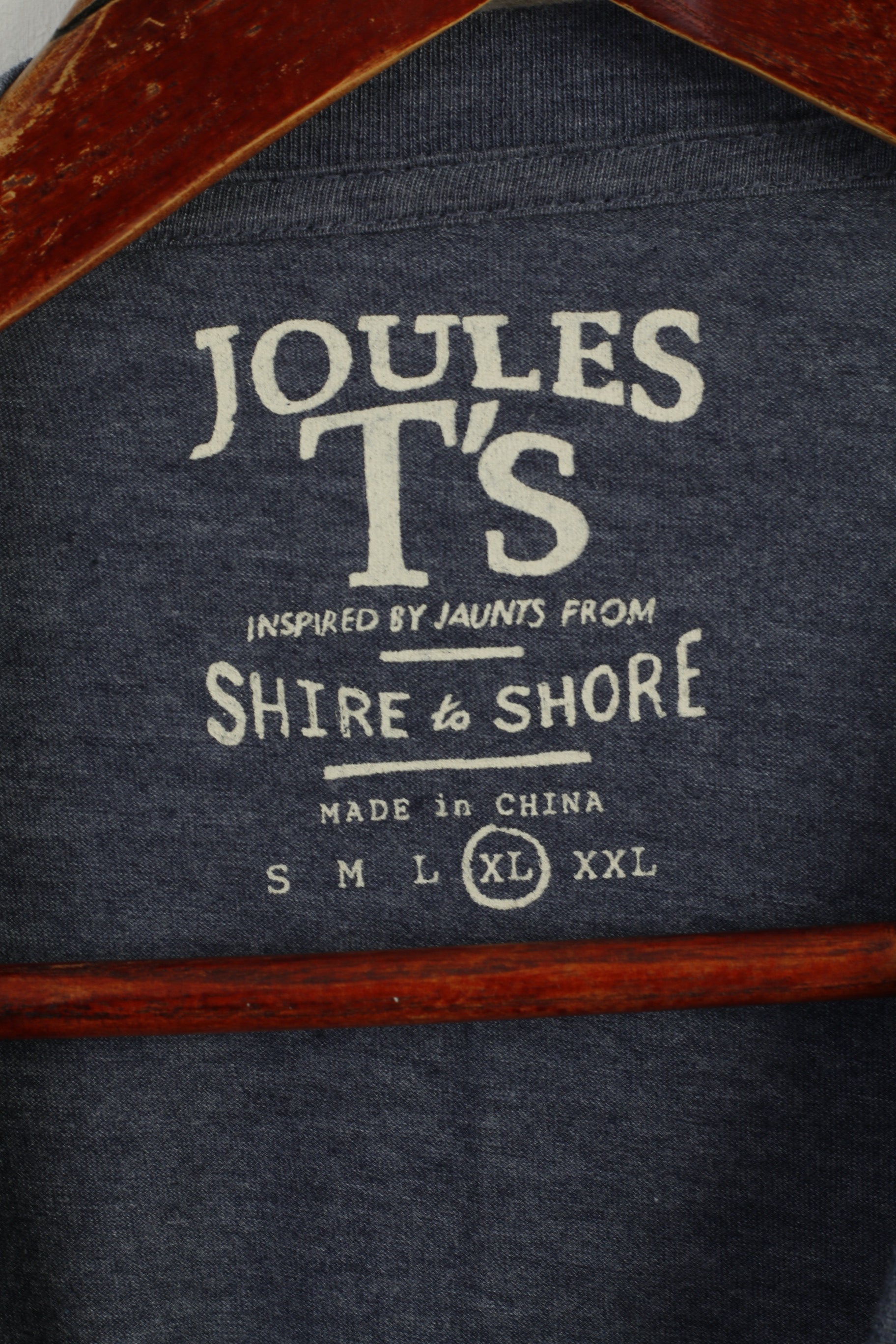 Joules Men XL Shirt Blue Cotton Inspired By Jaunts Long Sleeve Stretch Top