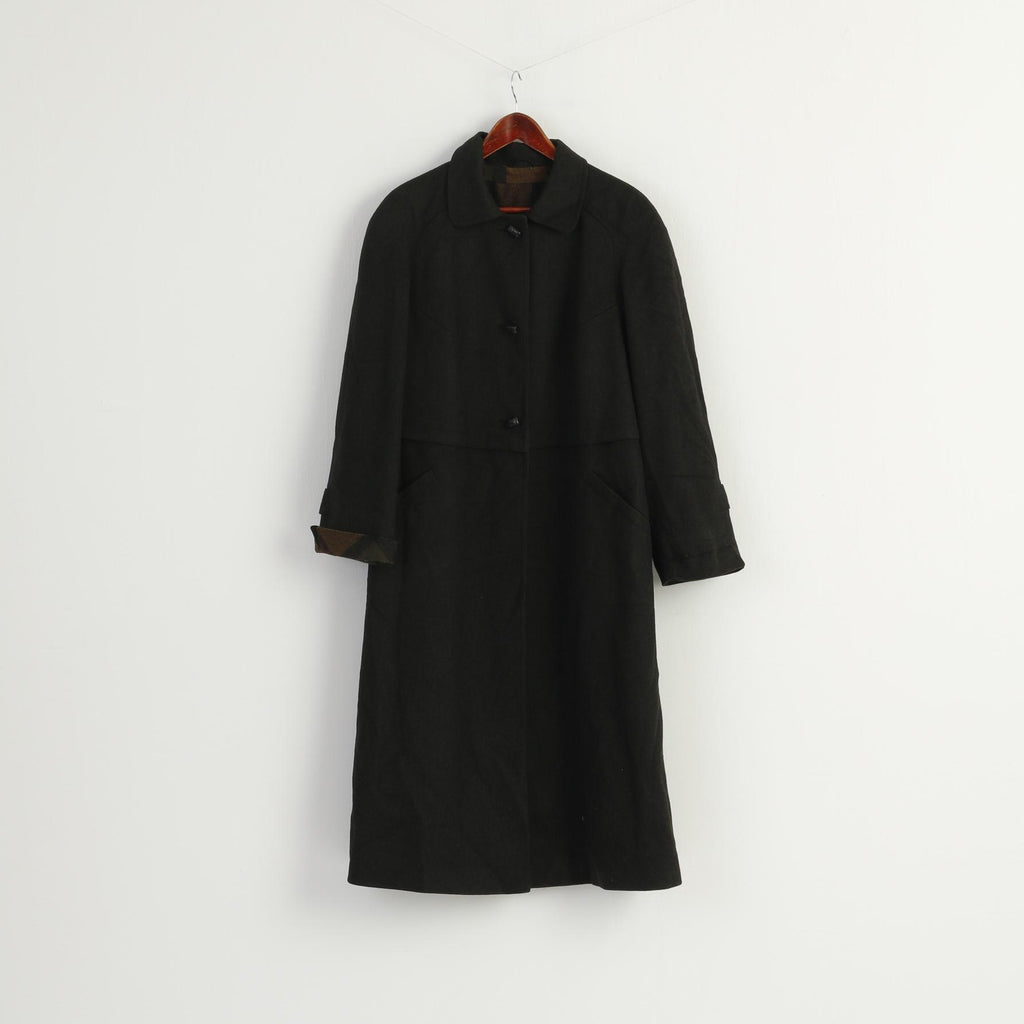 Hensel & Mortensen Men L Coat Gray Green Woll Berlin Vintage Single Breasted Classic Top