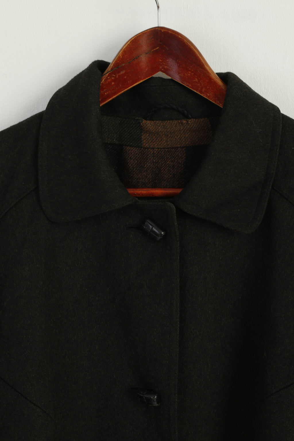 Hensel & Mortensen Men L Coat Gray Green Woll Berlin Vintage Single Breasted Classic Top