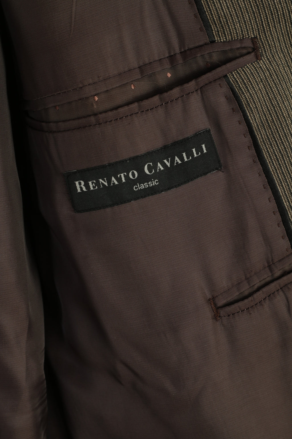 Renato Cavalli Men 54 44 Blazer Gray Striped Shiny Vintage Sport Single Breasted Jacket