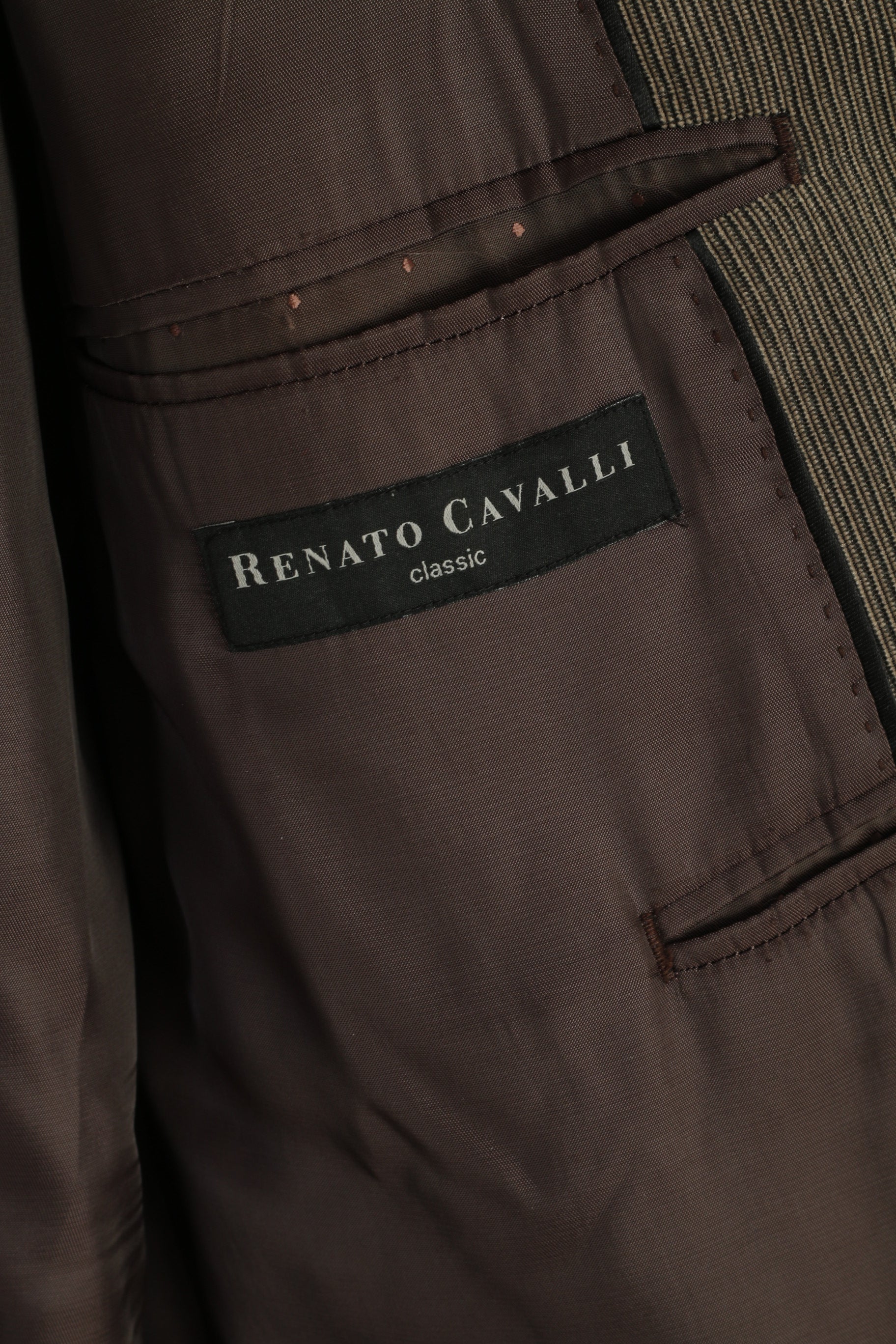 Renato Cavalli Men 54 44 Blazer Gray Striped Shiny Vintage Sport Single Breasted Jacket