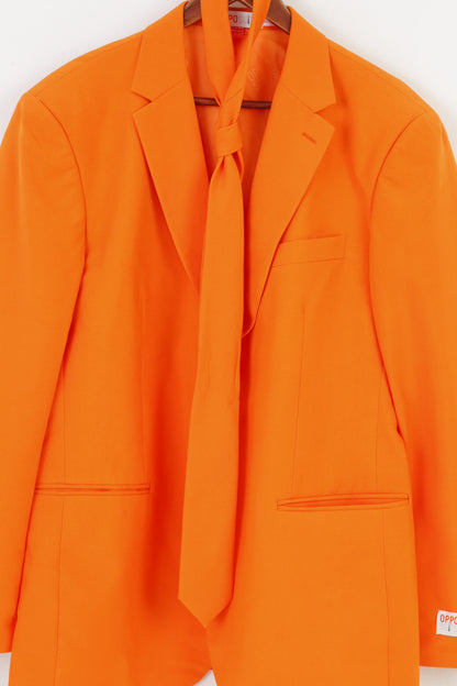 Oppo Suits Hommes 54 44 Costume Orange 3Parts Cravate Élégant Haut À Manches Longues