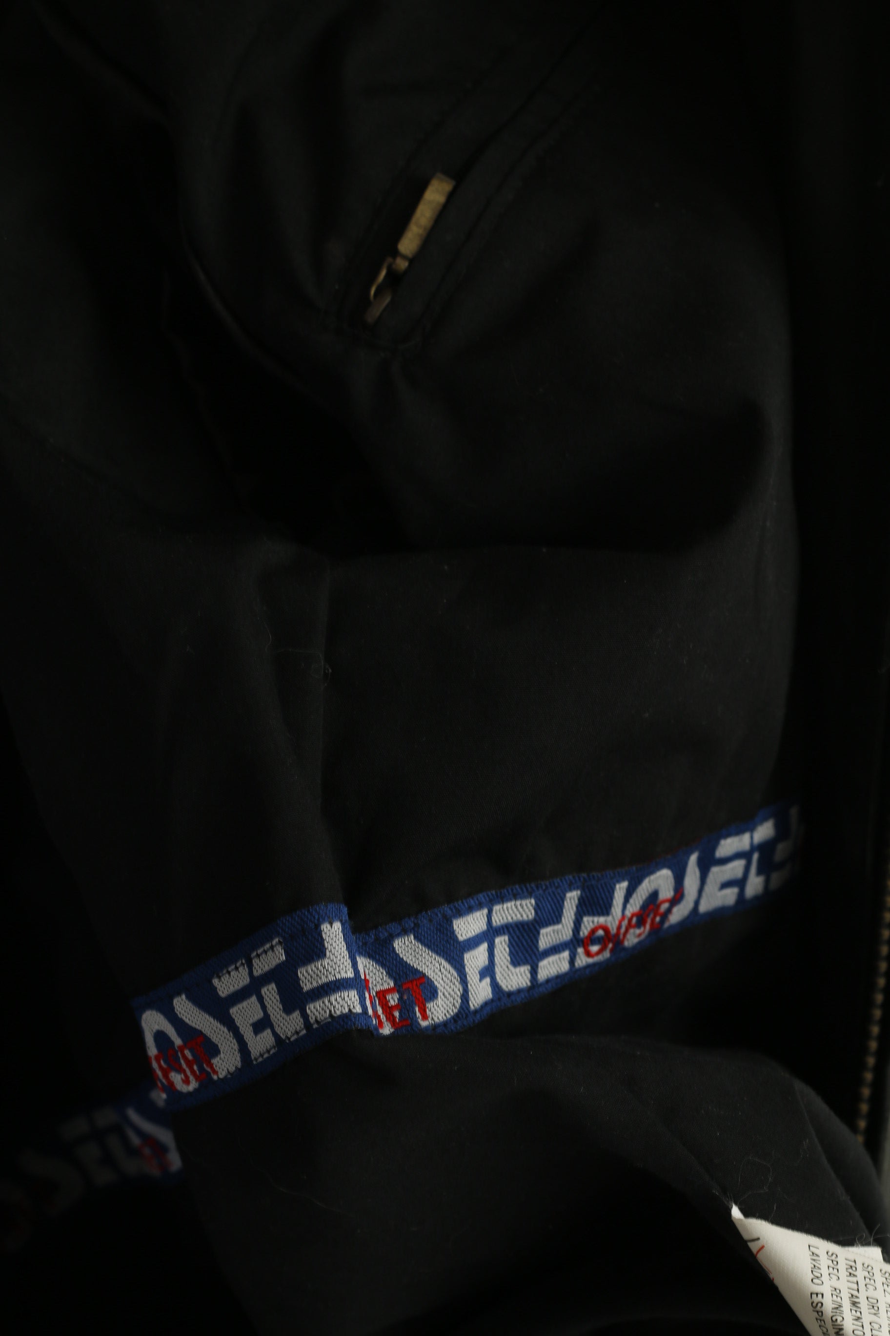 Offset Wear Men L Jacket Black Leather Soft Pilot Full Zipper Vintage Classic Top