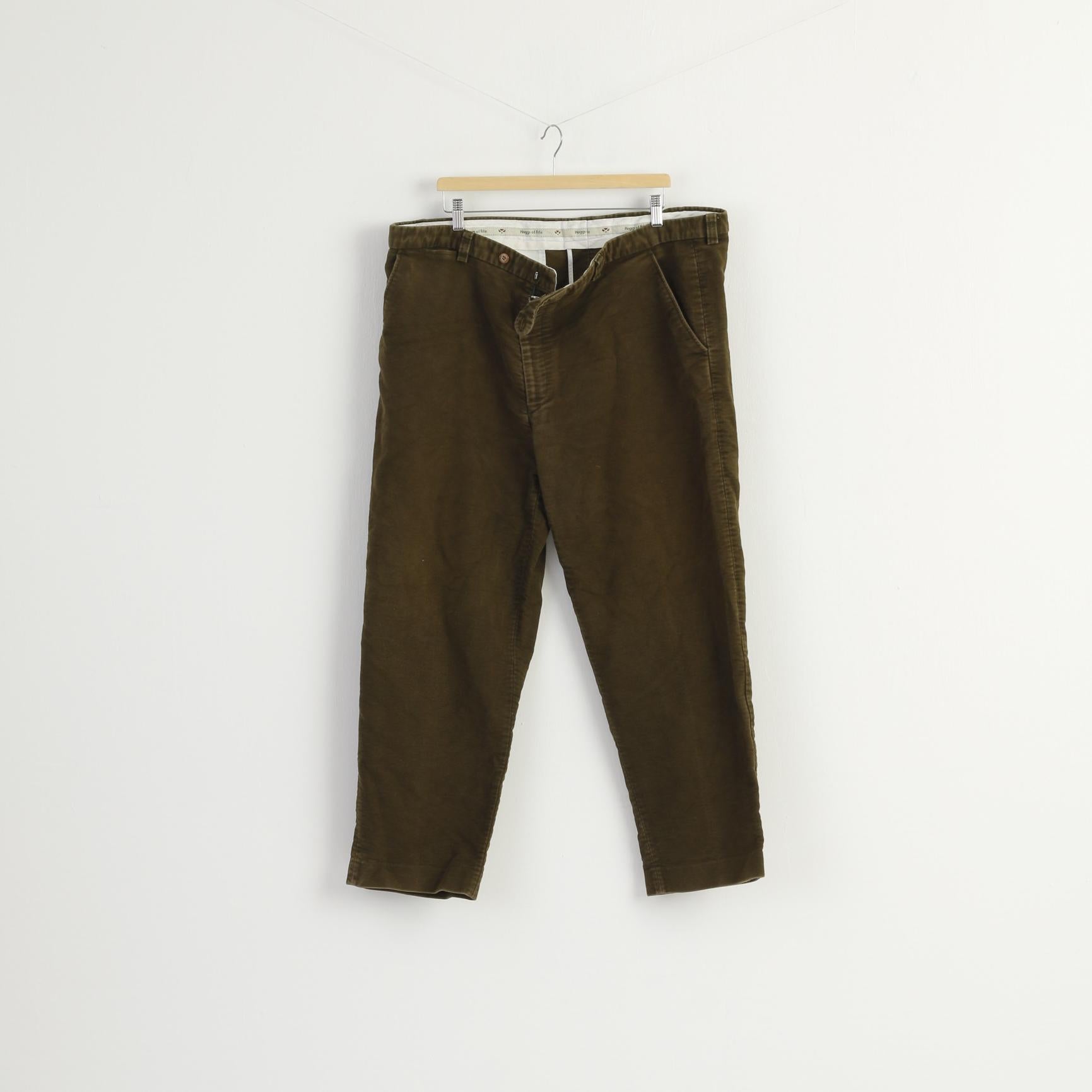 Hogs of Fife Men 46 XXL Trousers Khaki Cotton Hunting Moleskins Vintage Pants
