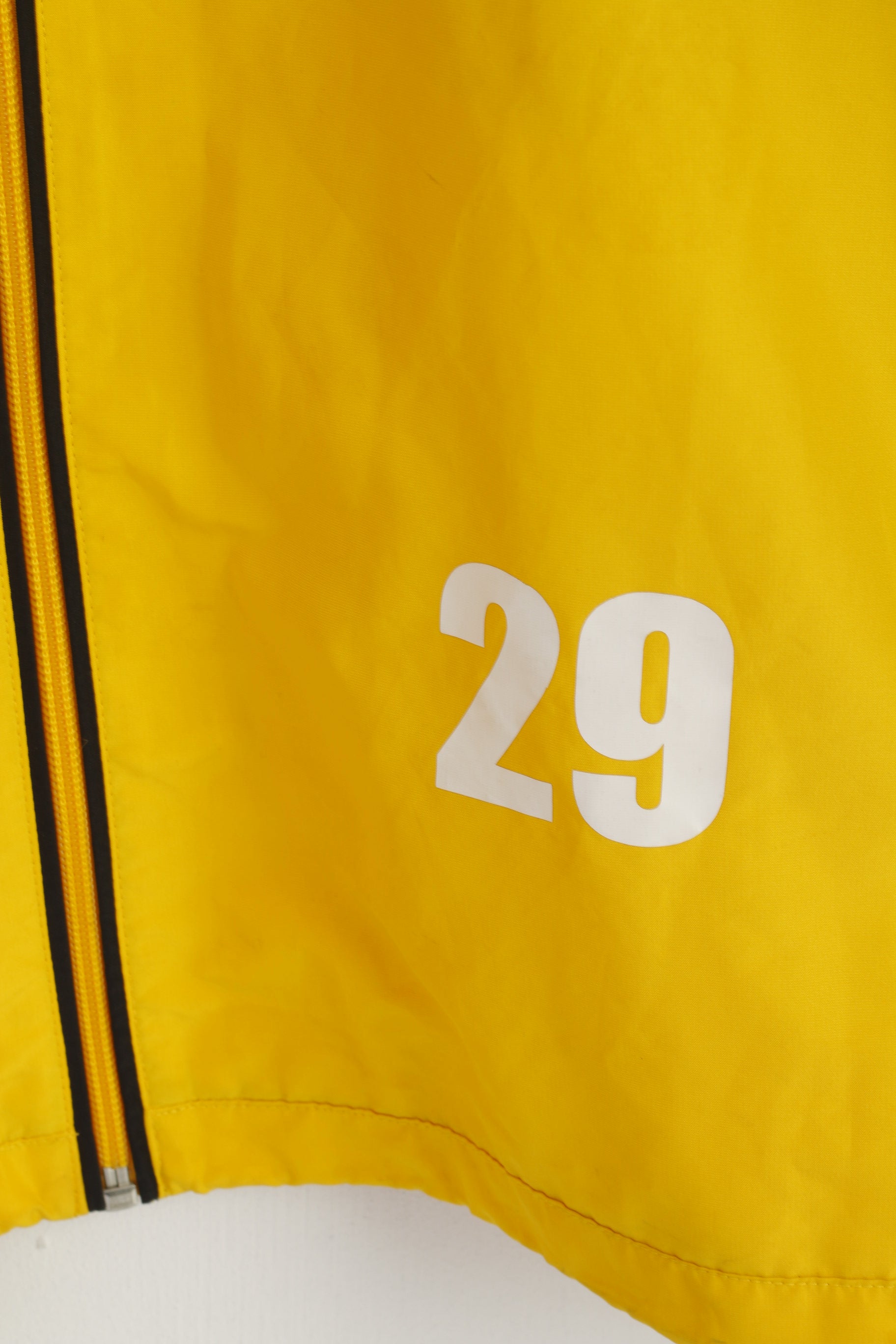 Adidas Men 50/52 XL Jacket Yellow Dortmund #29 Sportswer Football Zip Up Top
