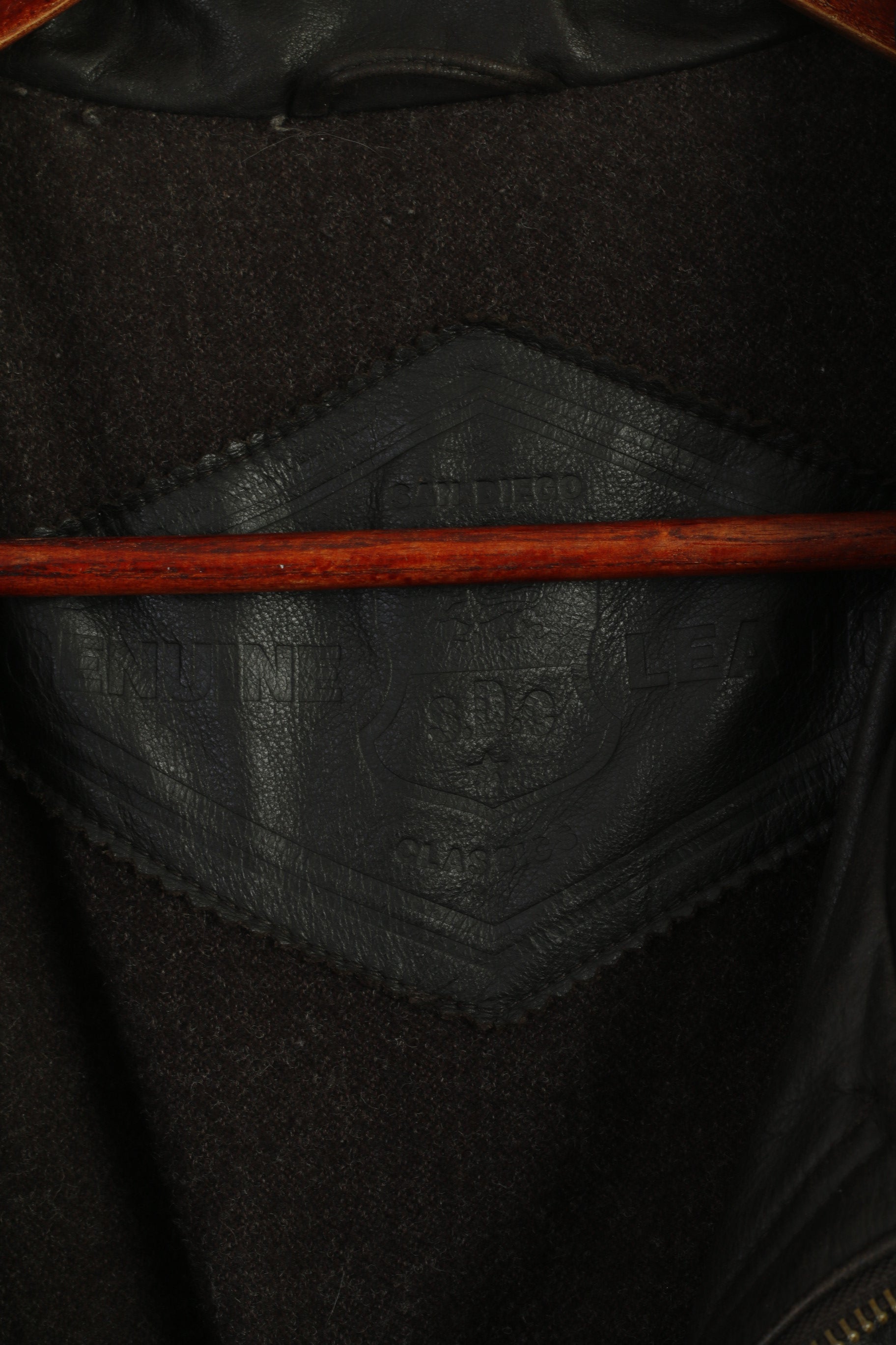 C&A Canada Men 60 XXL Jacket Brown Heavy Leather Lined Zip Up Vintage Top