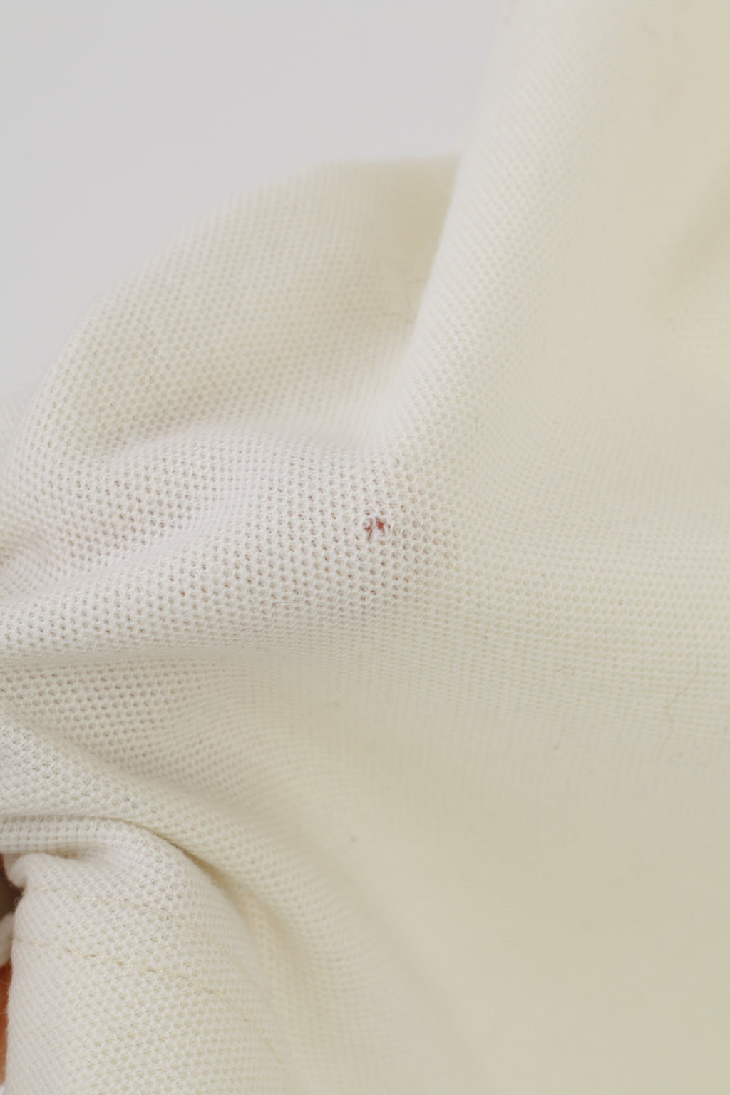 Chemise Lacoste Men L Polo Shirt Vintage Short Sleeve Cream Cotton Collar Top