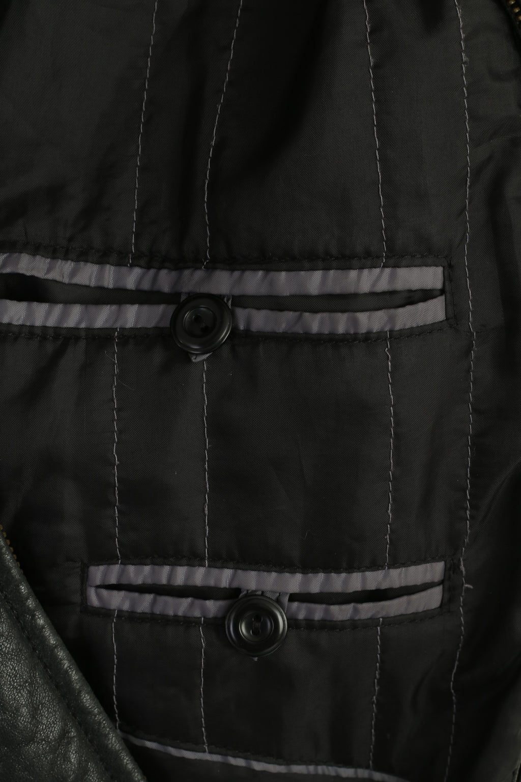 Julia S. Roma Women 42 L Jacket Vintage Black Leather Soft Long Zip Up Top