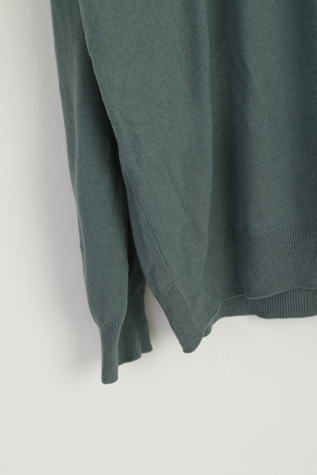 James Pringle Men XL Jumper Green Acrylic Soft Collared Classic Plain Sweater