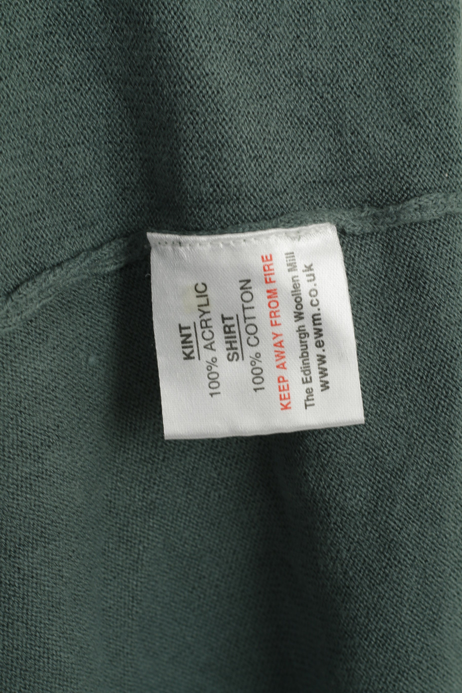 James Pringle Men XL Jumper Green Acrylic Soft Collared Classic Plain Sweater