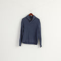 Polo By Ralph Lauren Men M Sweatshirt Navy Cotton Vintage Plain Classic Top