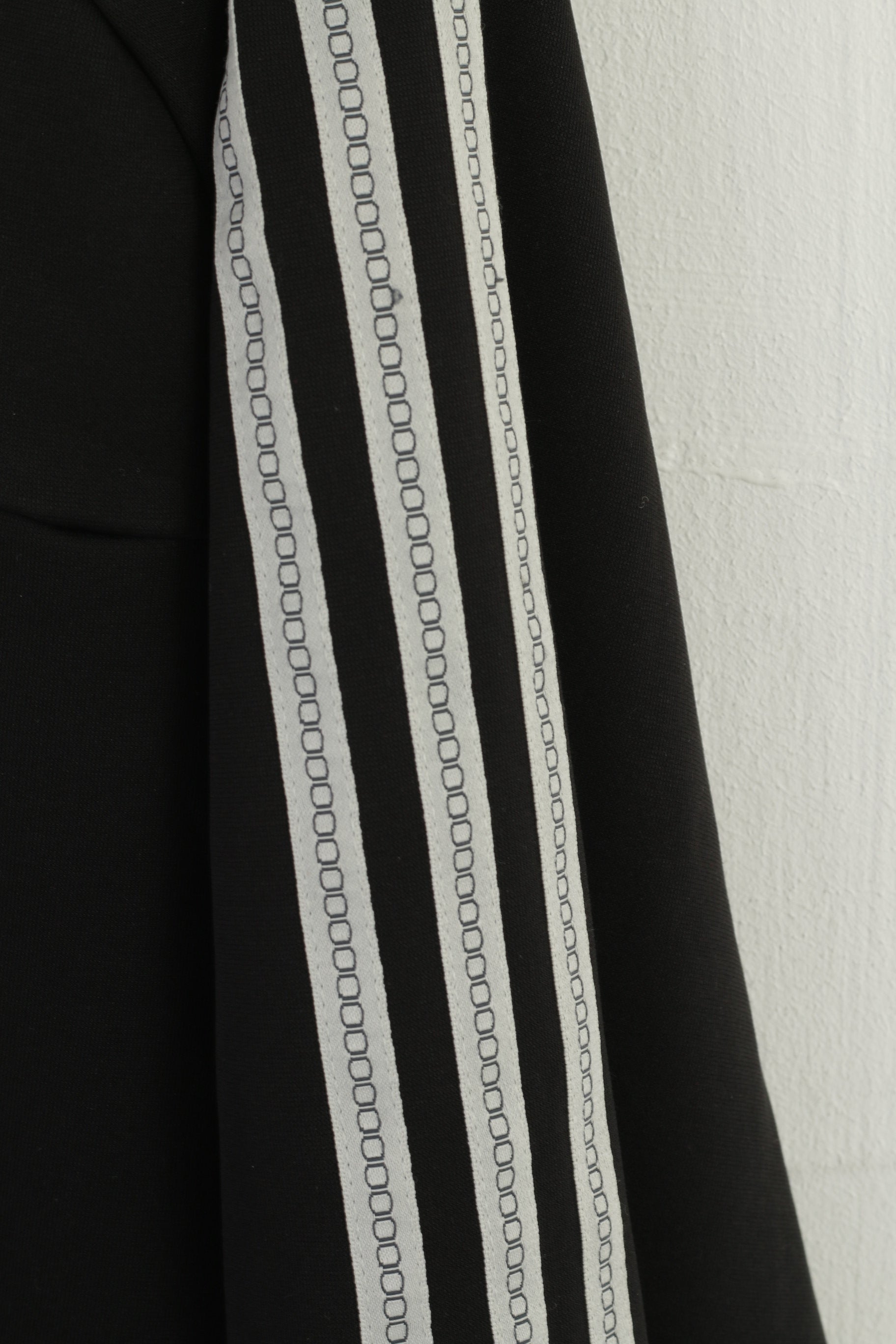 Adidas Vintage Men's Track Jacket - Black 3-Stripe (Size XL approx.)