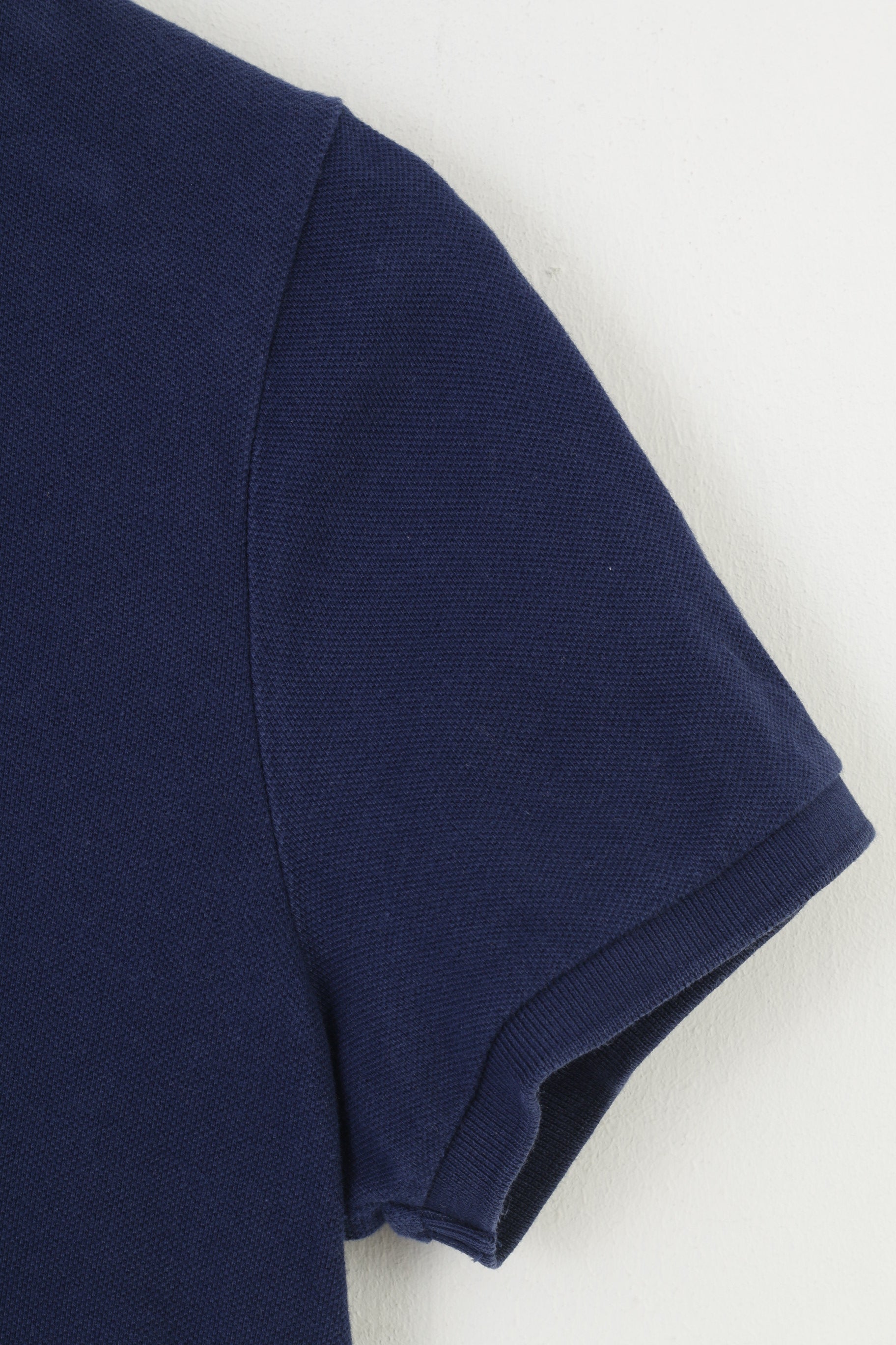 Polo Ralph Lauren Men L S Polo Shirt Navy Cotton Classic Pink Ponny Top