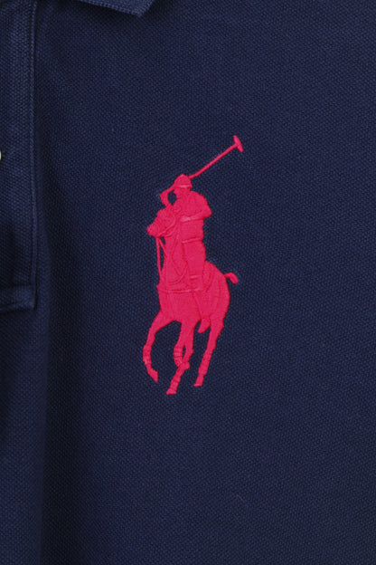 Polo Ralph Lauren Homme LS Polo Bleu Marine Coton Classique Rose Ponny Top