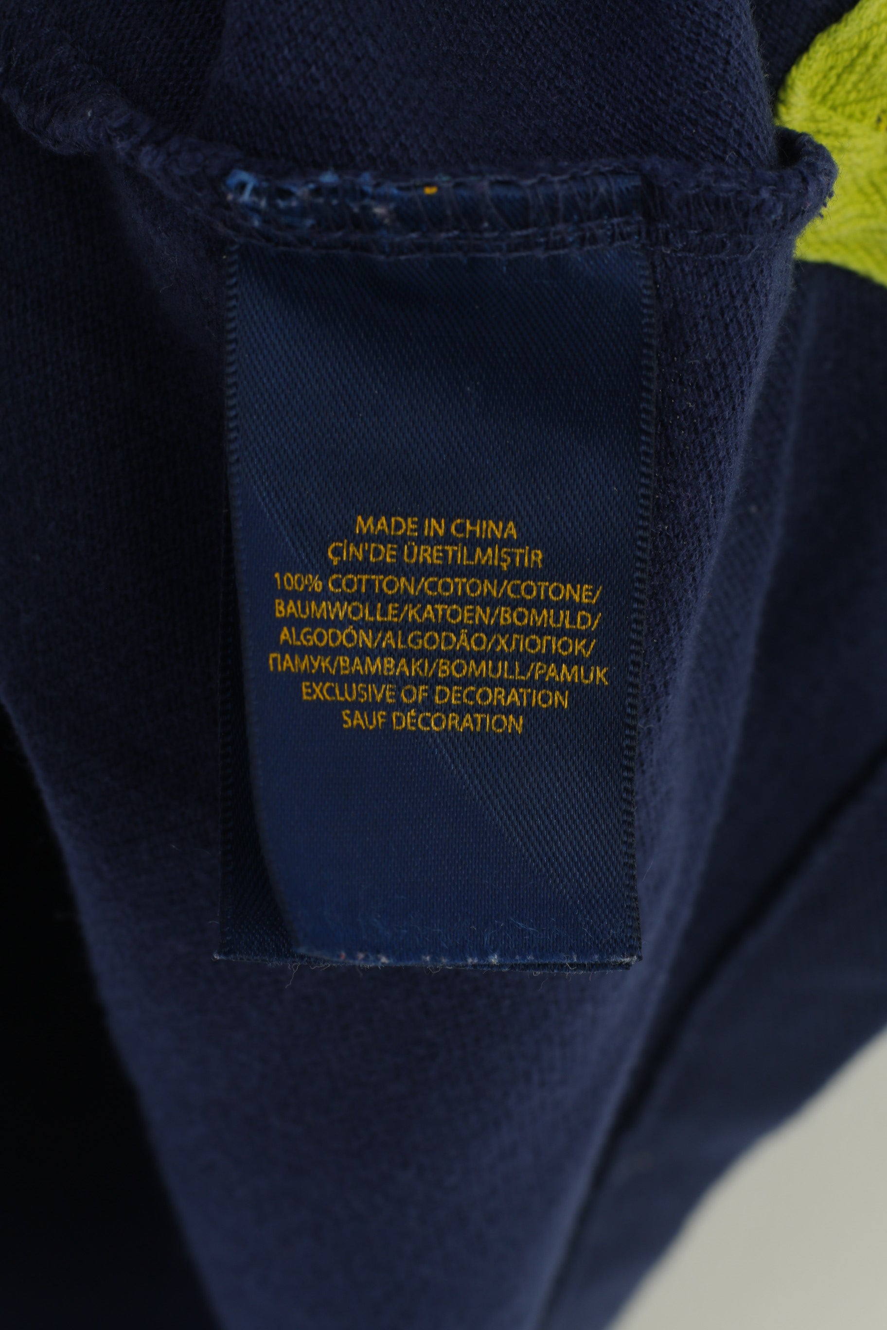 Polo Ralph Lauren Men L S Polo Shirt Navy Cotton Classic Pink Ponny Top