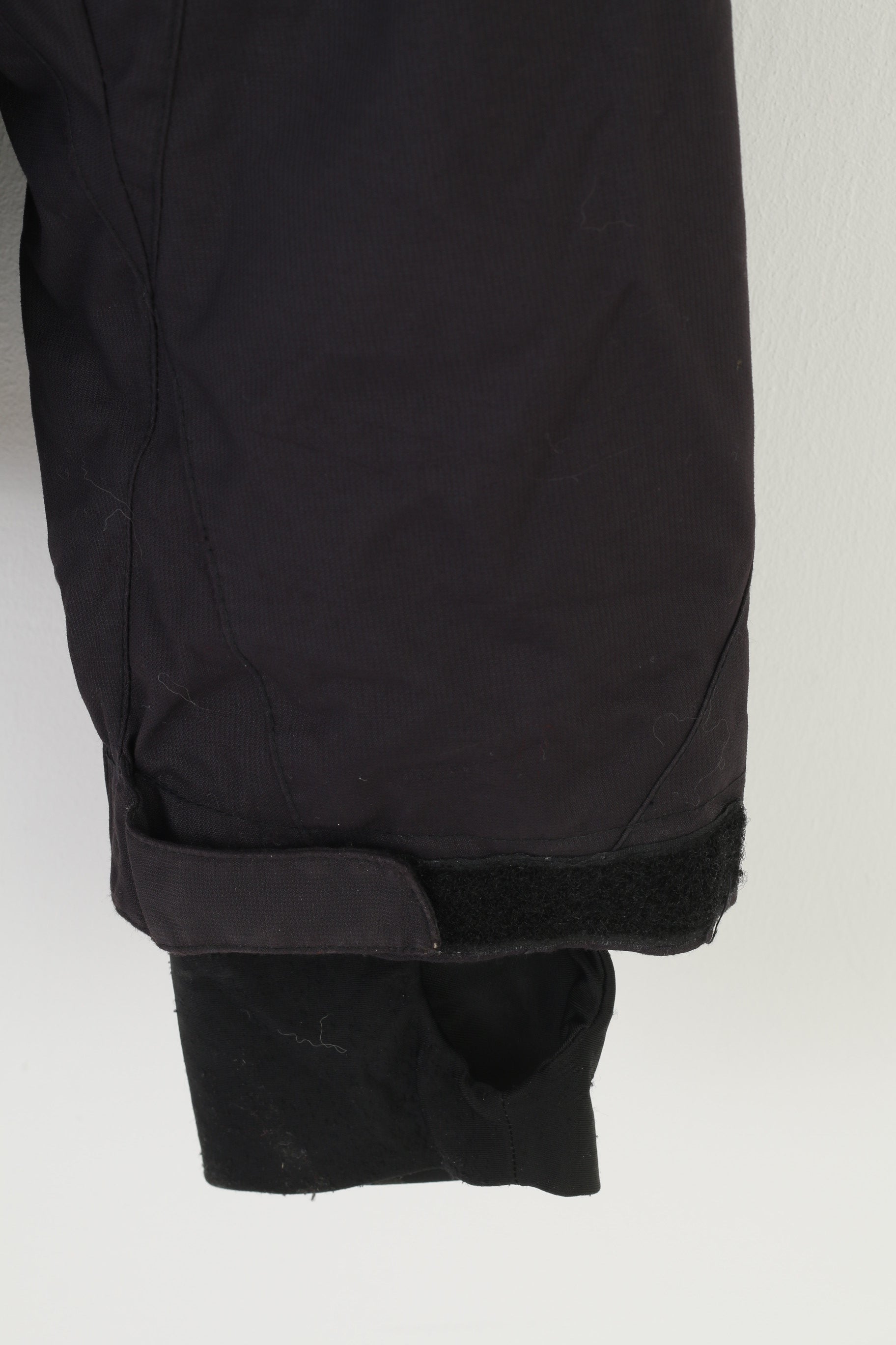 Giacca Zimtstern da uomo L, cappuccio in nylon nero, tasche imbottite per sci invernale, top impermeabile
