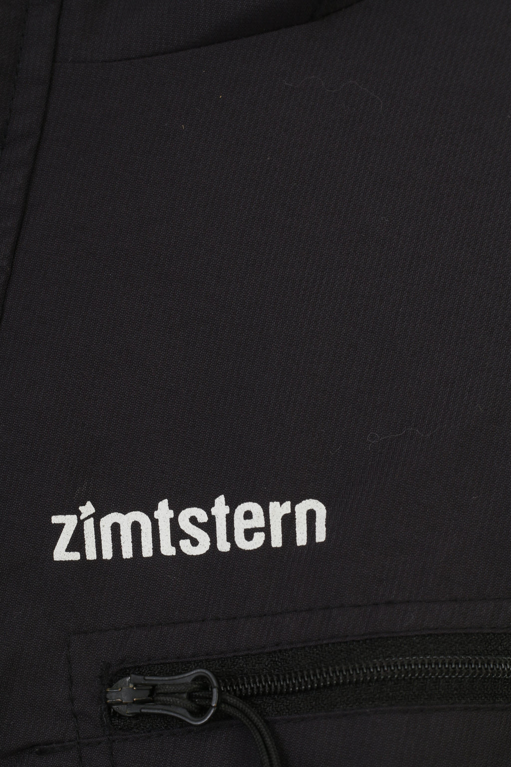 Giacca Zimtstern da uomo L, cappuccio in nylon nero, tasche imbottite per sci invernale, top impermeabile