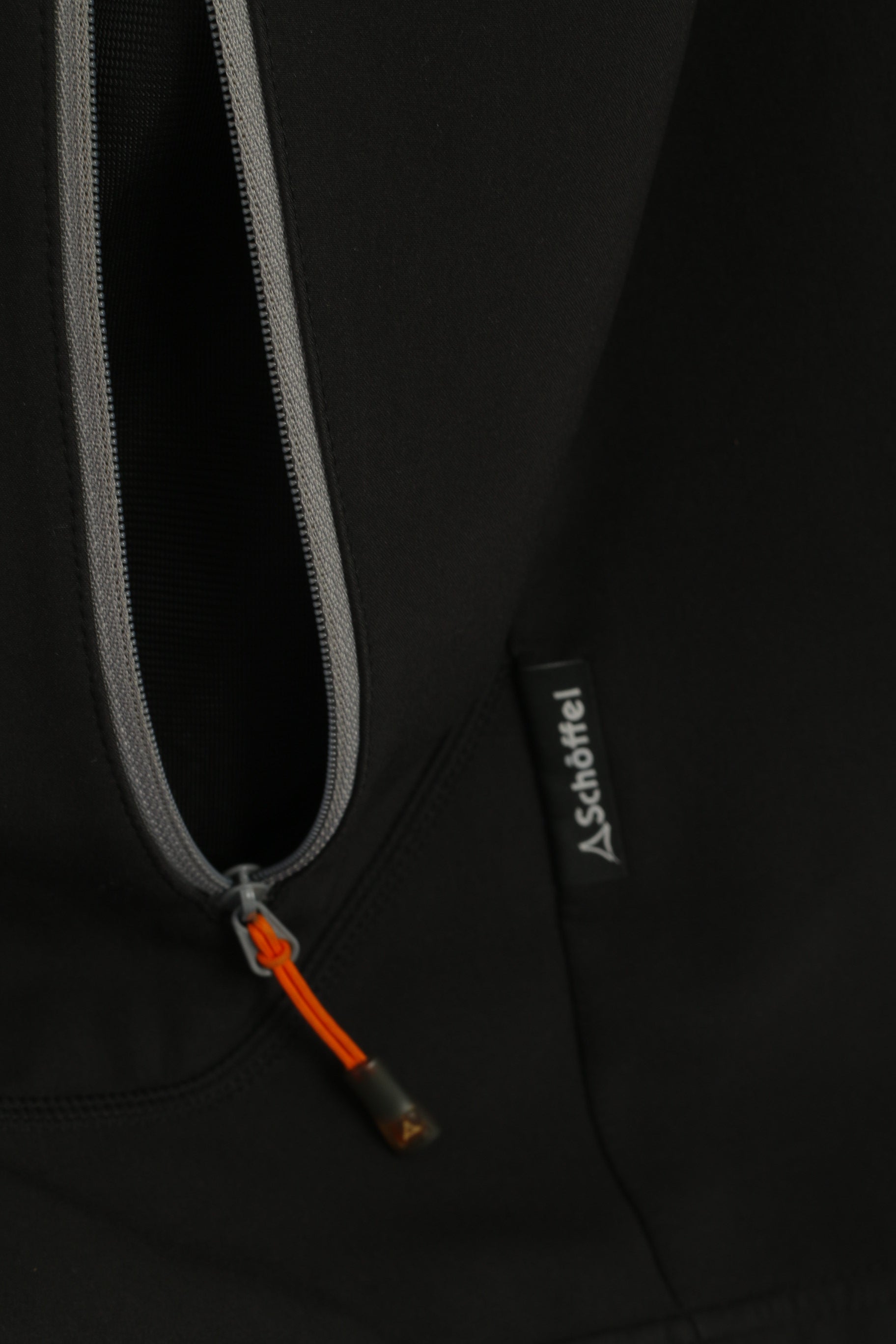 Schoffel Men L Jacket Black Sportswear Zip Up Run Pockets Active Top