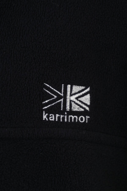 Karrimor Men XXL Fleece Navy Blue Long Sleeve Full Zipper Collar Pockets Outdoor Winter Sweatshirt Top